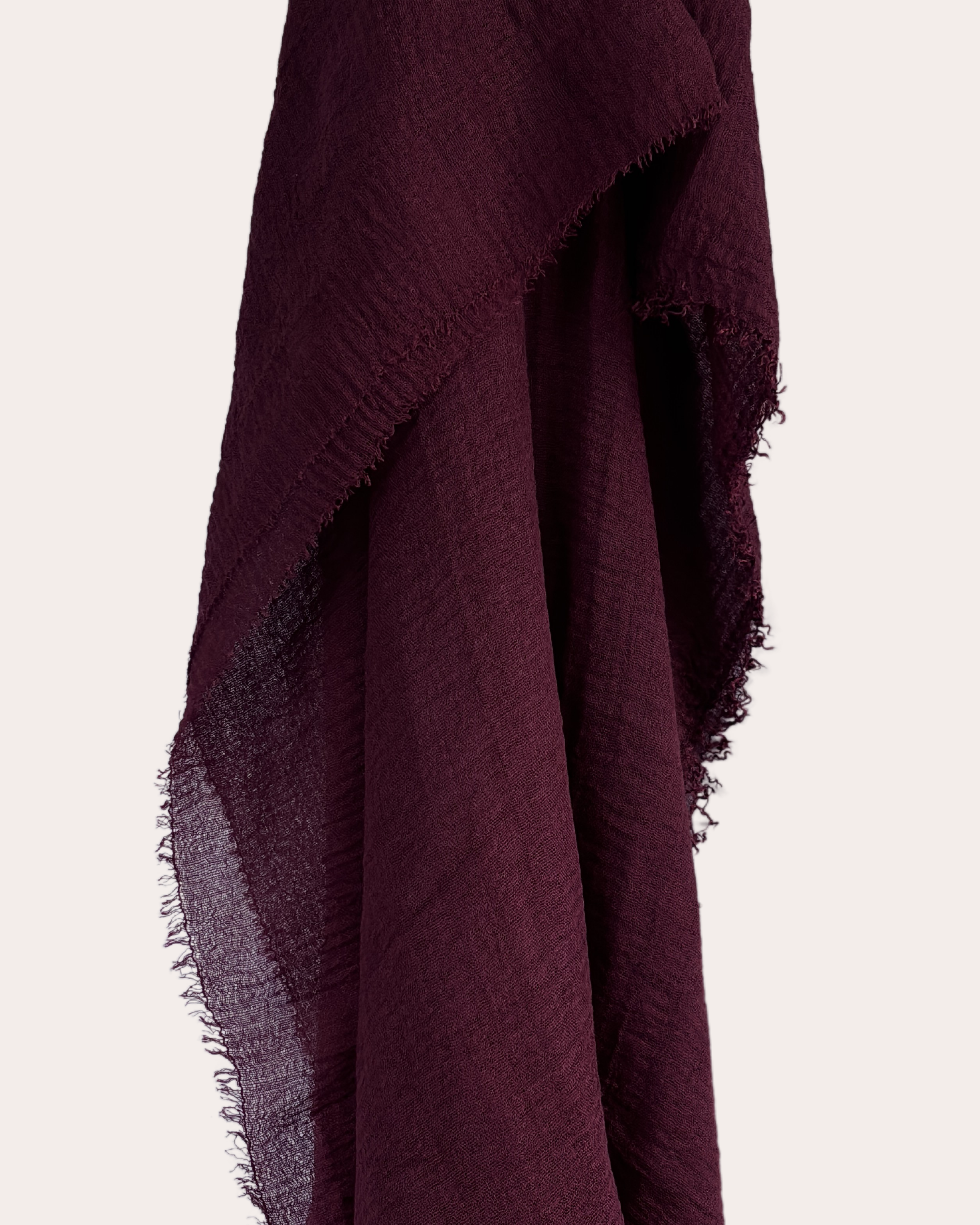 Crinkle Cotton Hijab - Cherry Chocolate