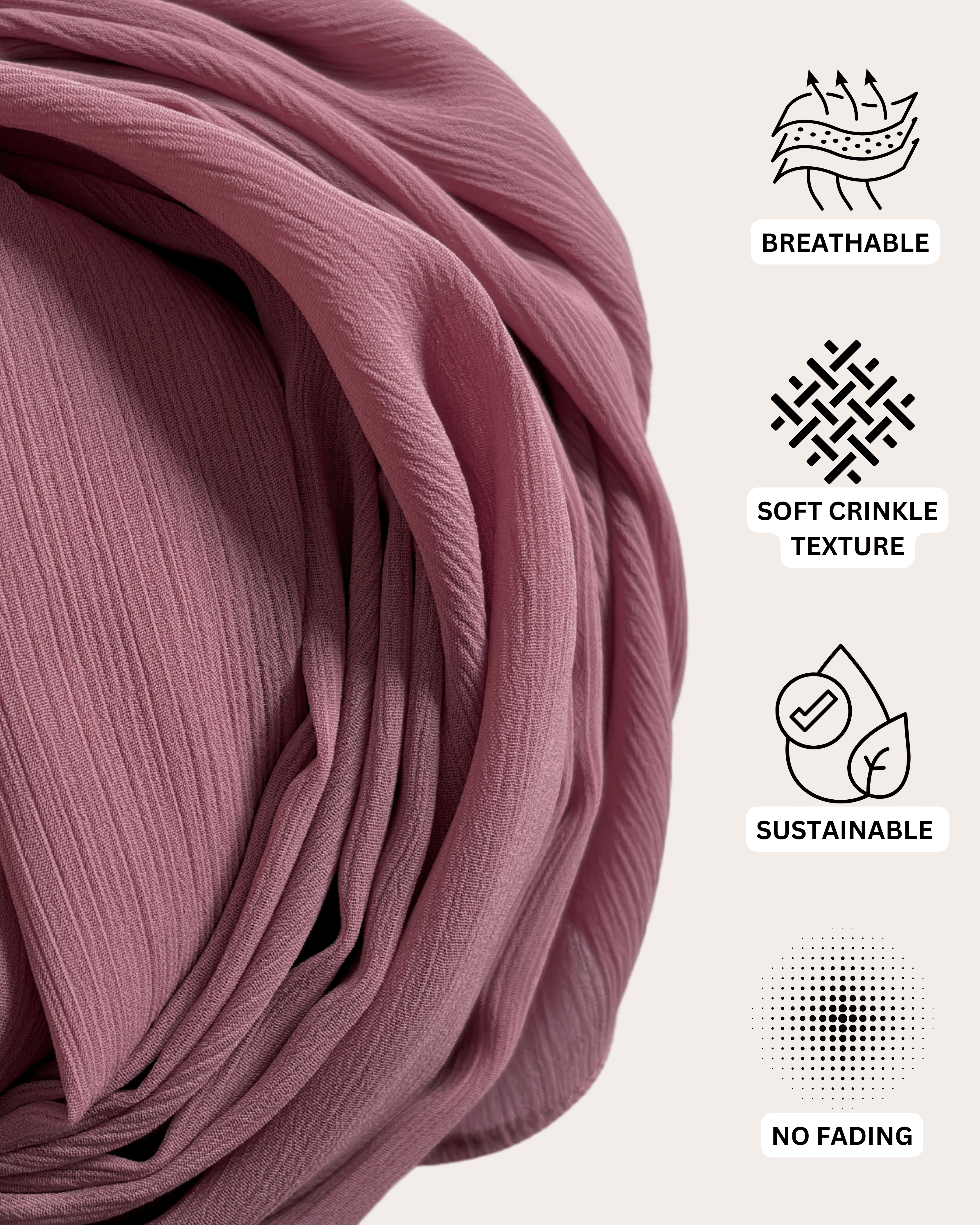 Crinkle Chiffon Hijab - Blossom Grace