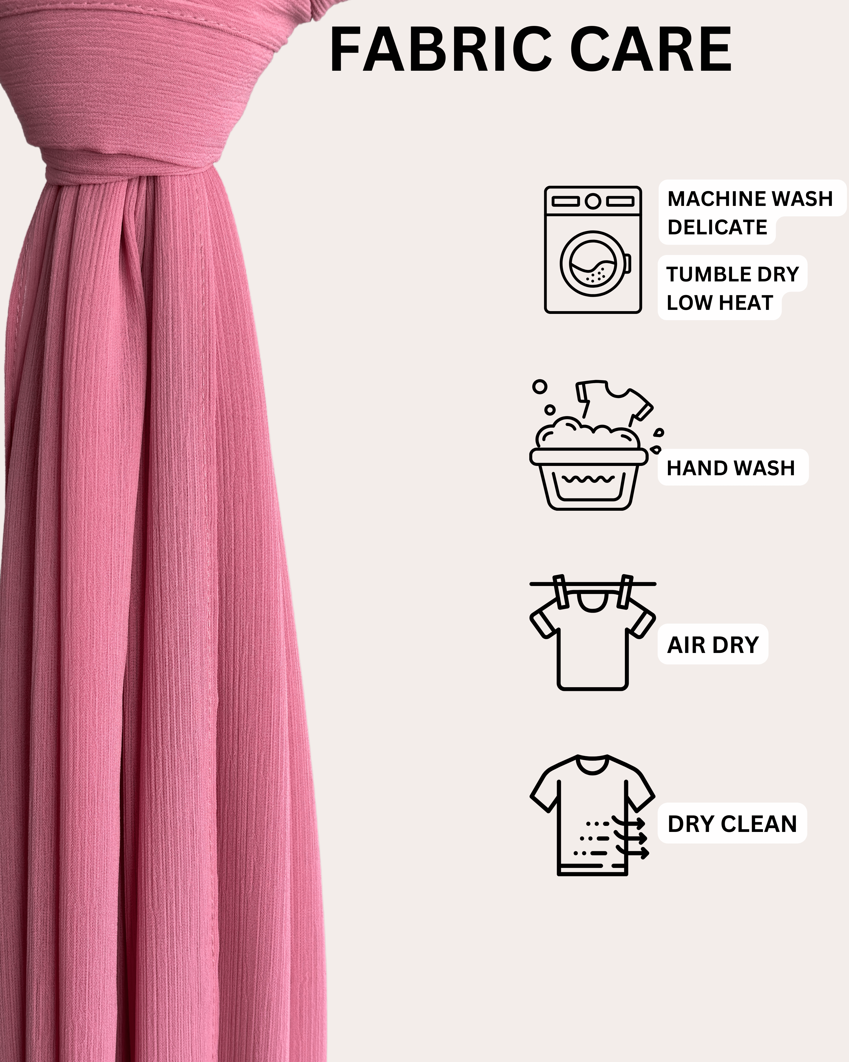 Crinkle Chiffon Hijab - Cotton Candy Blush