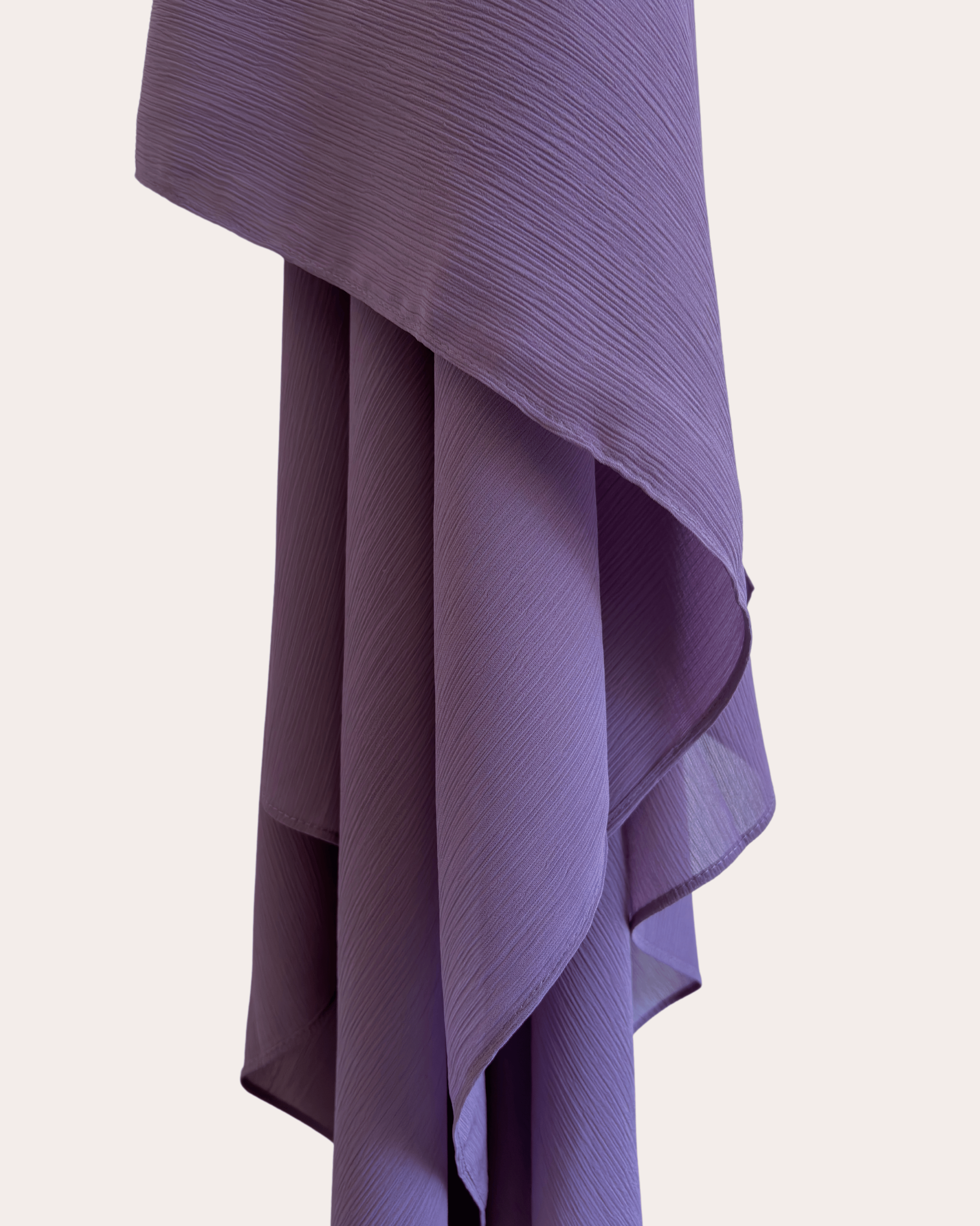 Crinkle Chiffon Hijab - Mauve Meadows