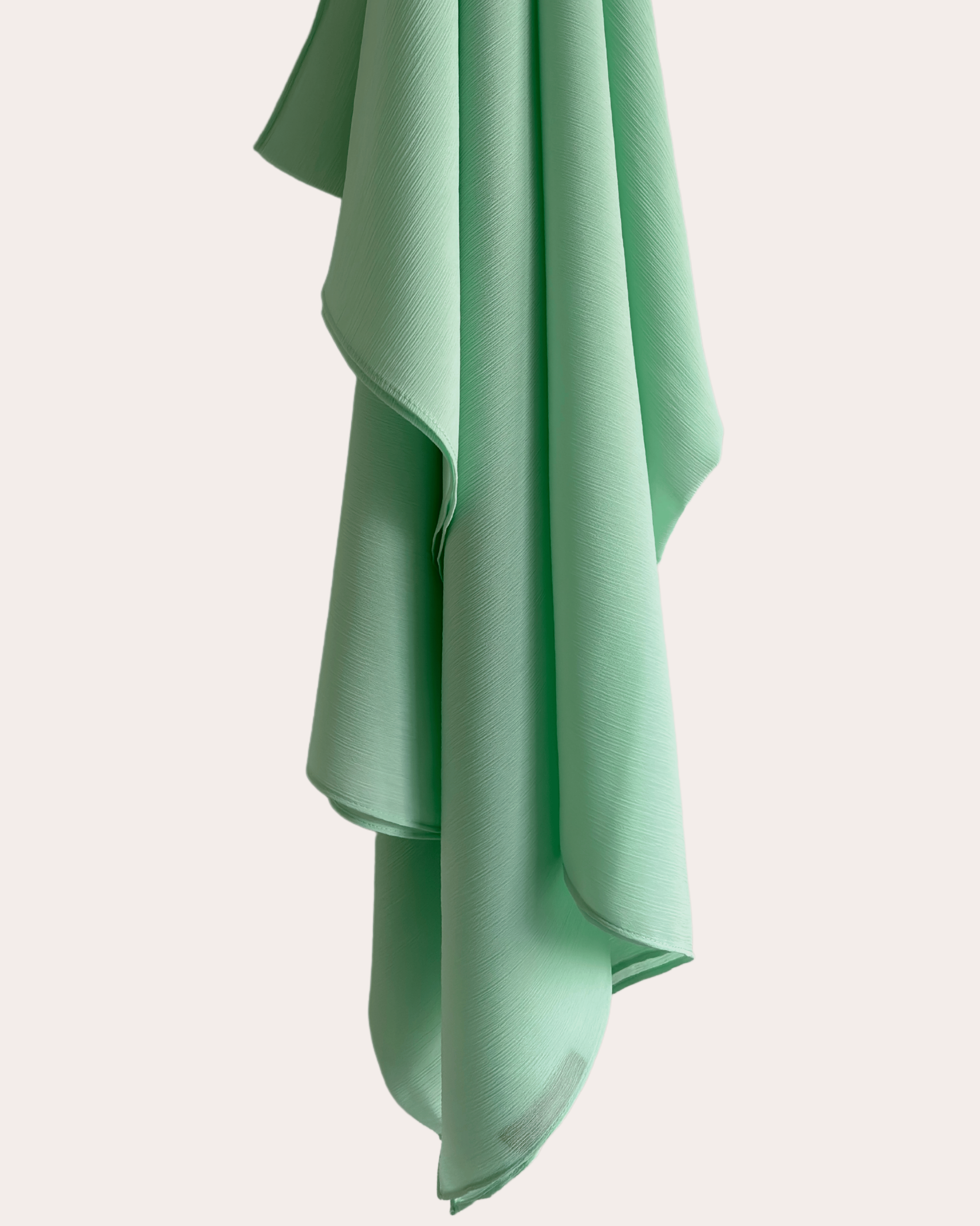 Crinkle Chiffon Hijab - Minty Serenity