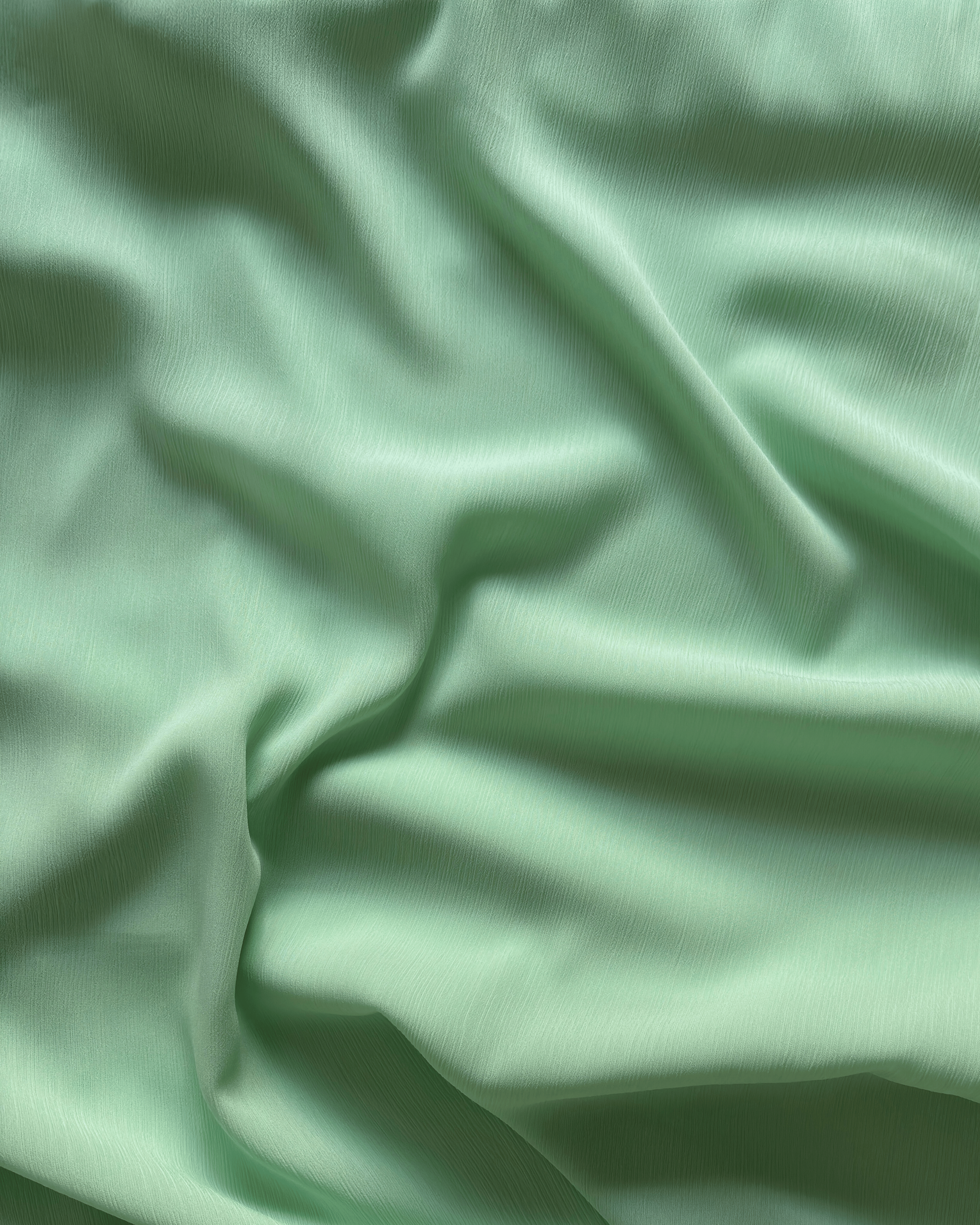Crinkle Chiffon Hijab - Minty Serenity