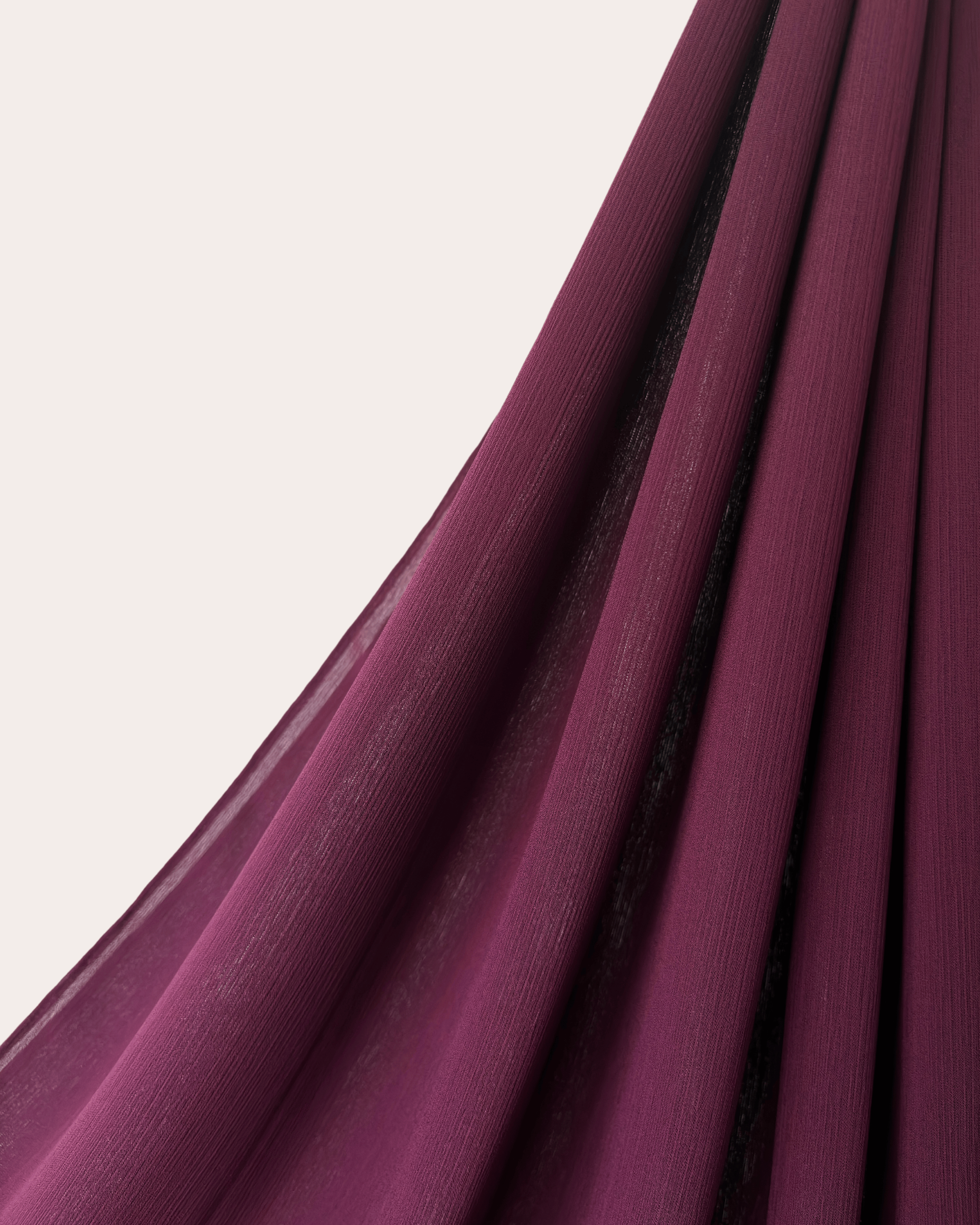 Crinkle Chiffon Hijab - Plum Harmony