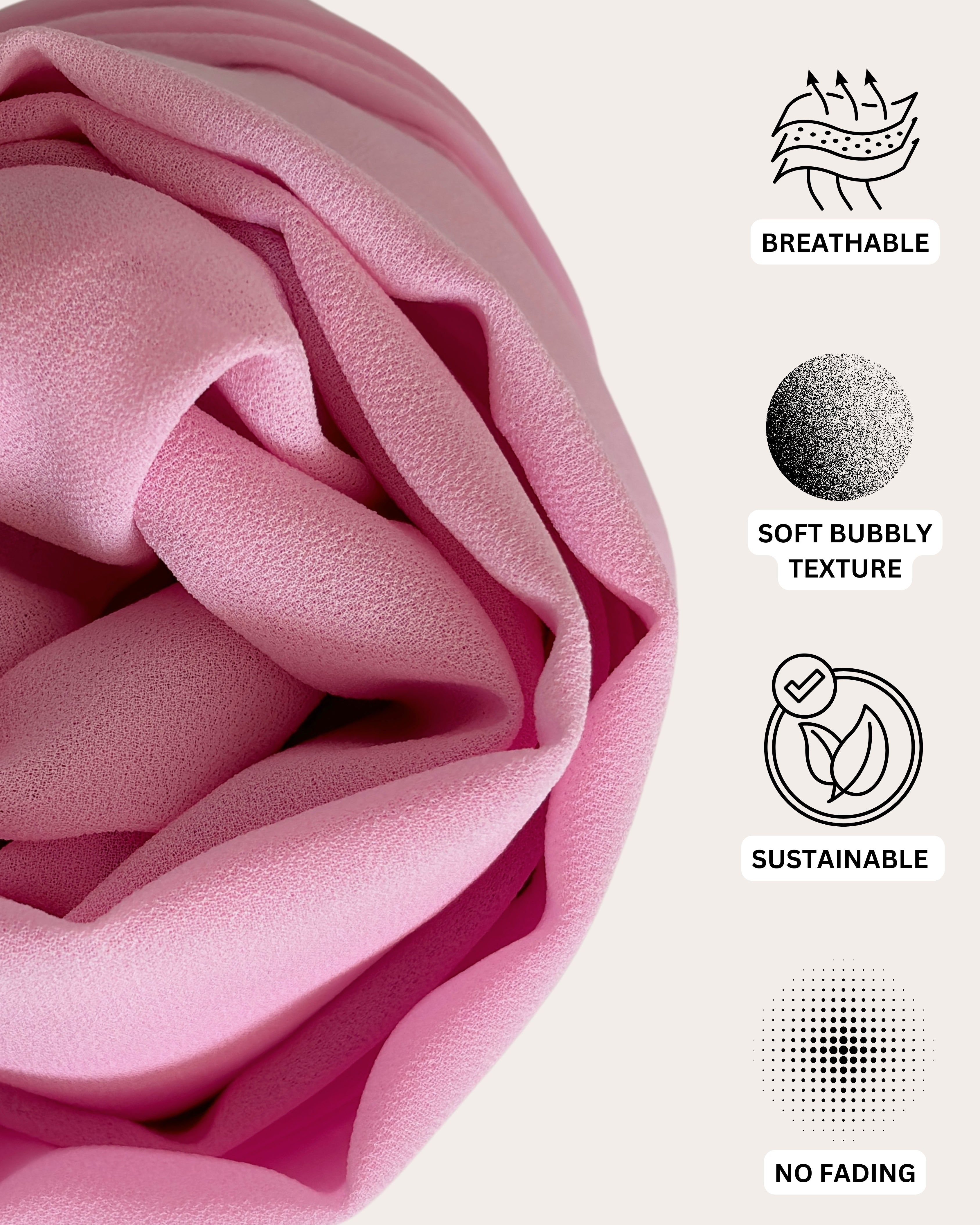 Classic Chiffon Hijab - Bubblegum Pink