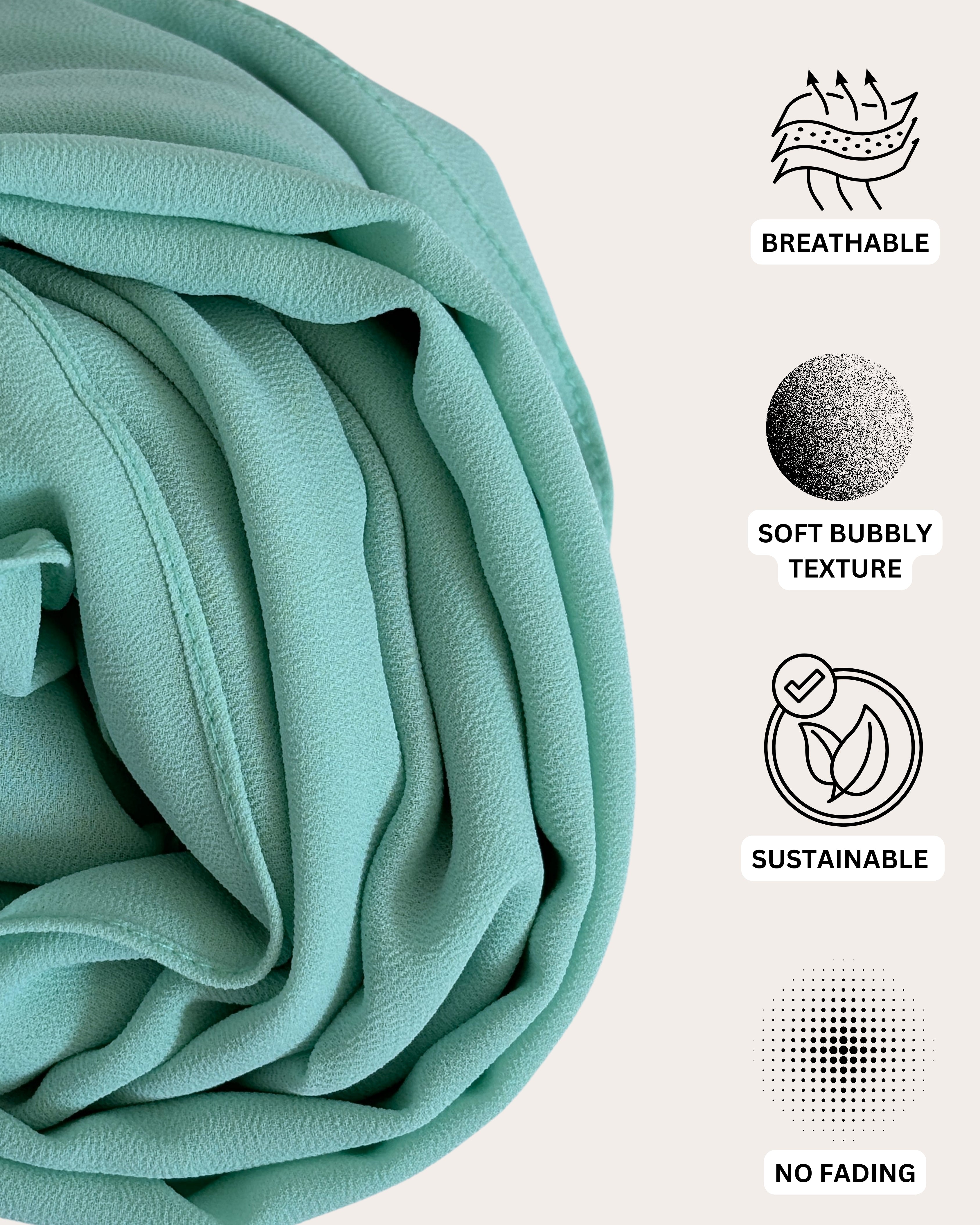 Classic Chiffon Hijab - Sage Green