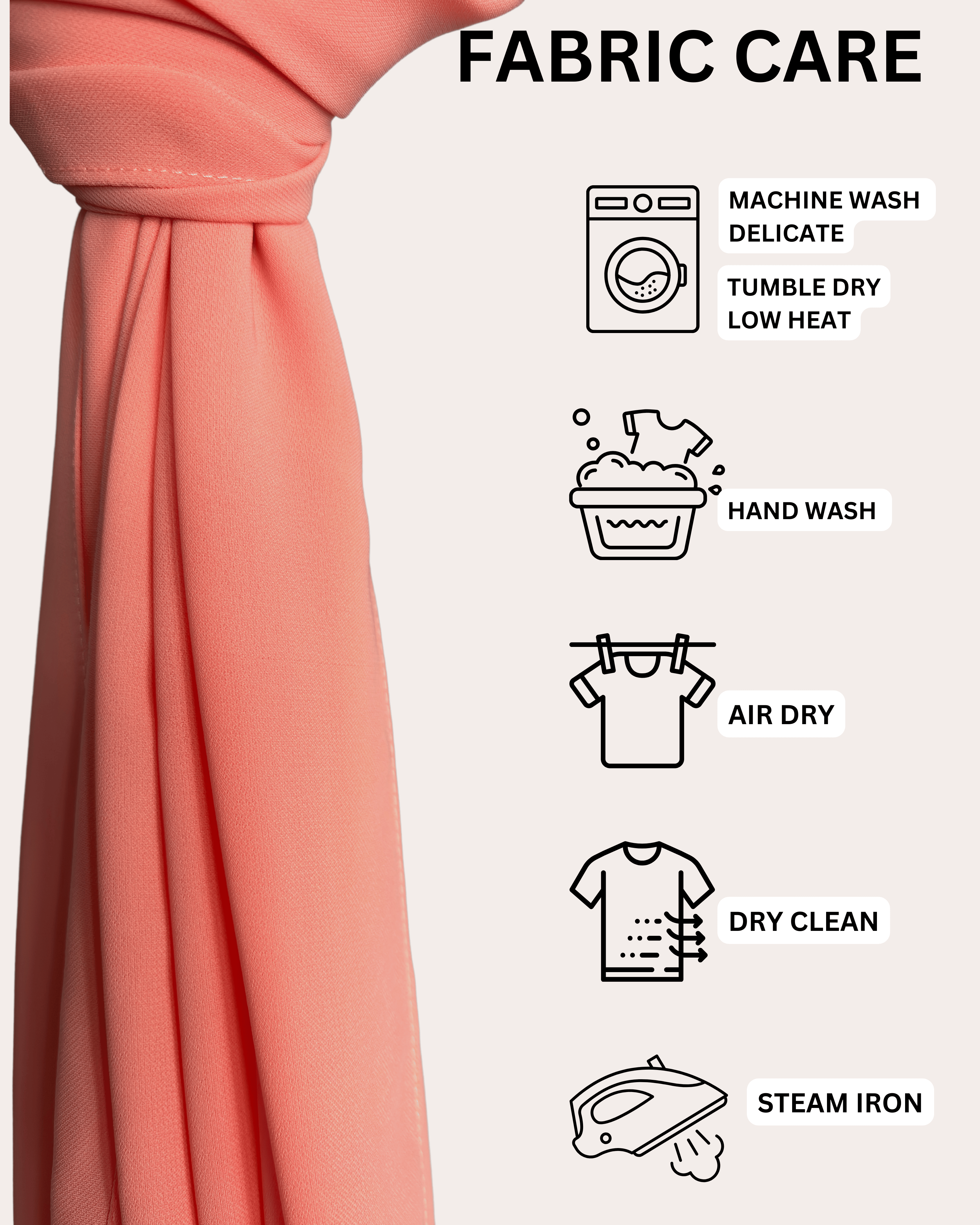 Diamond Chiffon Hijab - Coral Radiance