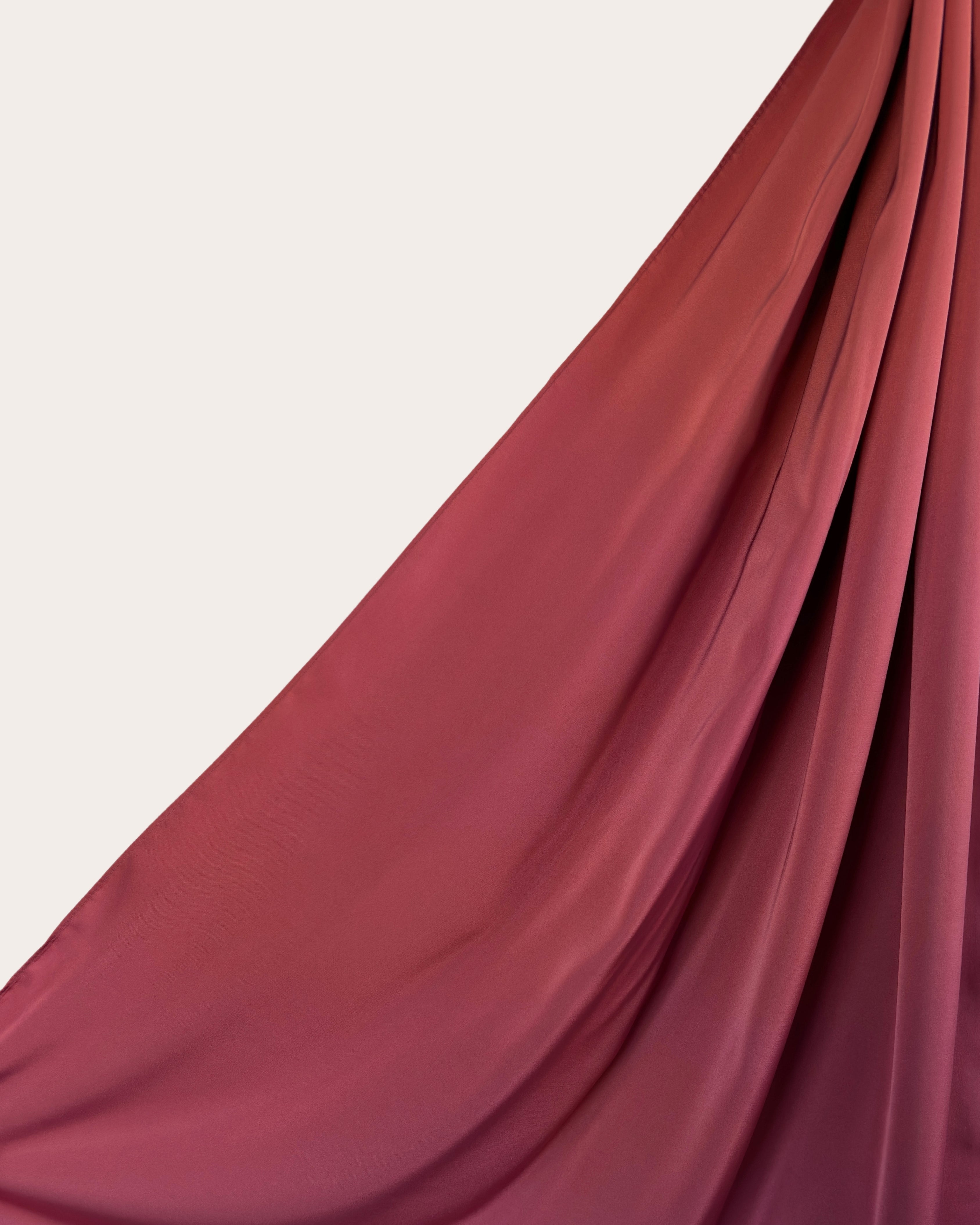Matte Satin Hijab - Berry Infusion