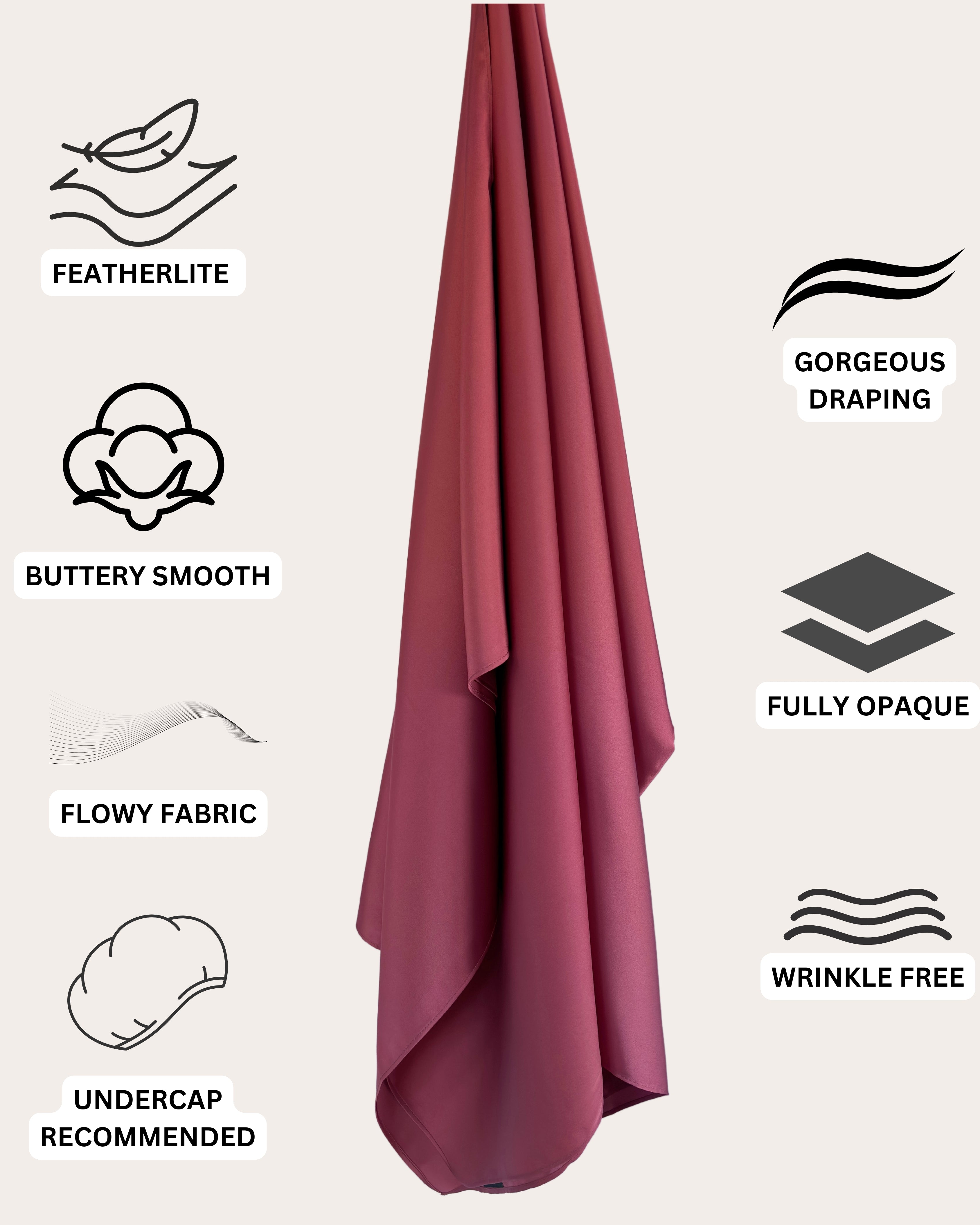 Matte Satin Hijab - Berry Infusion