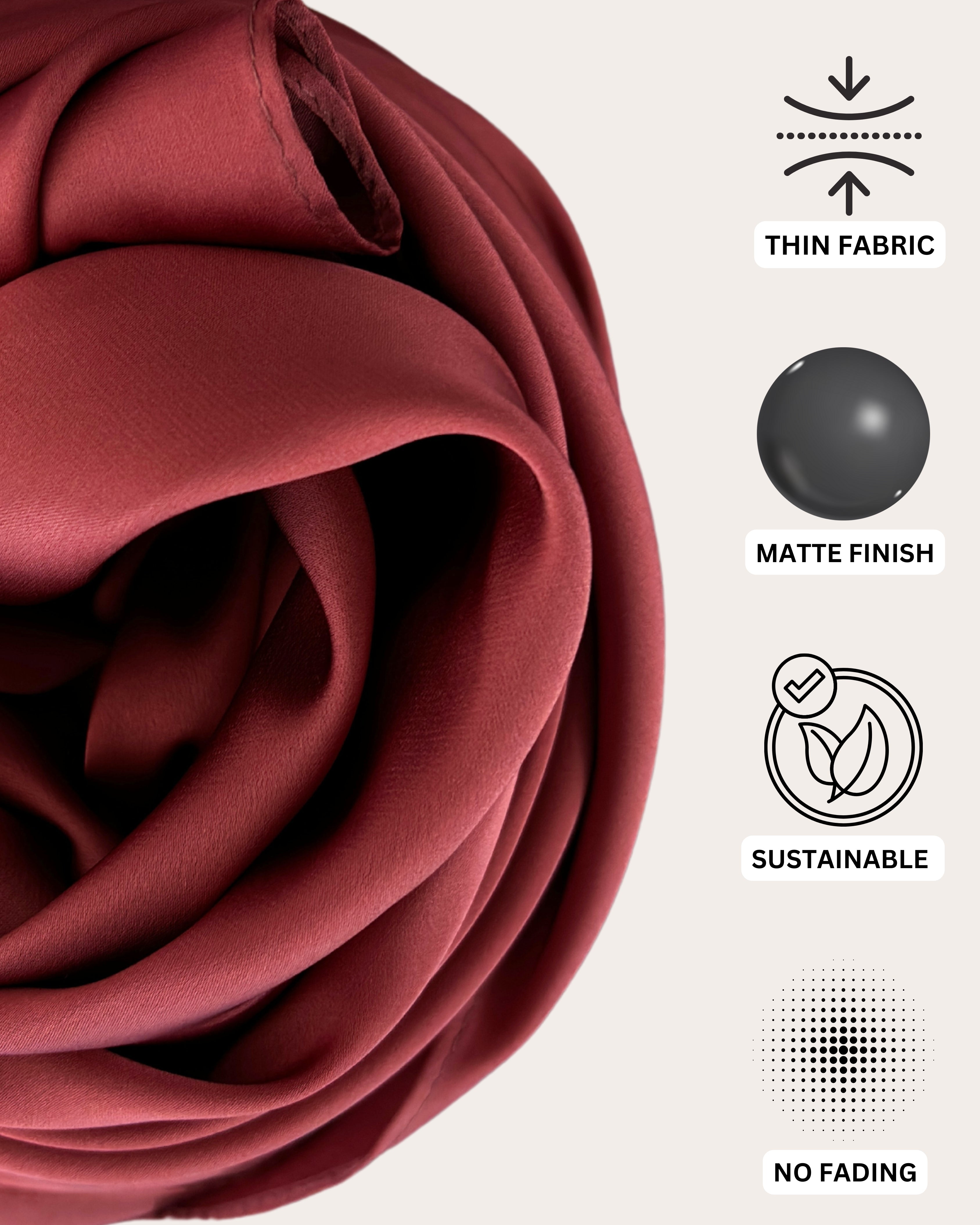 Matte Satin Hijab - Berry Infusion