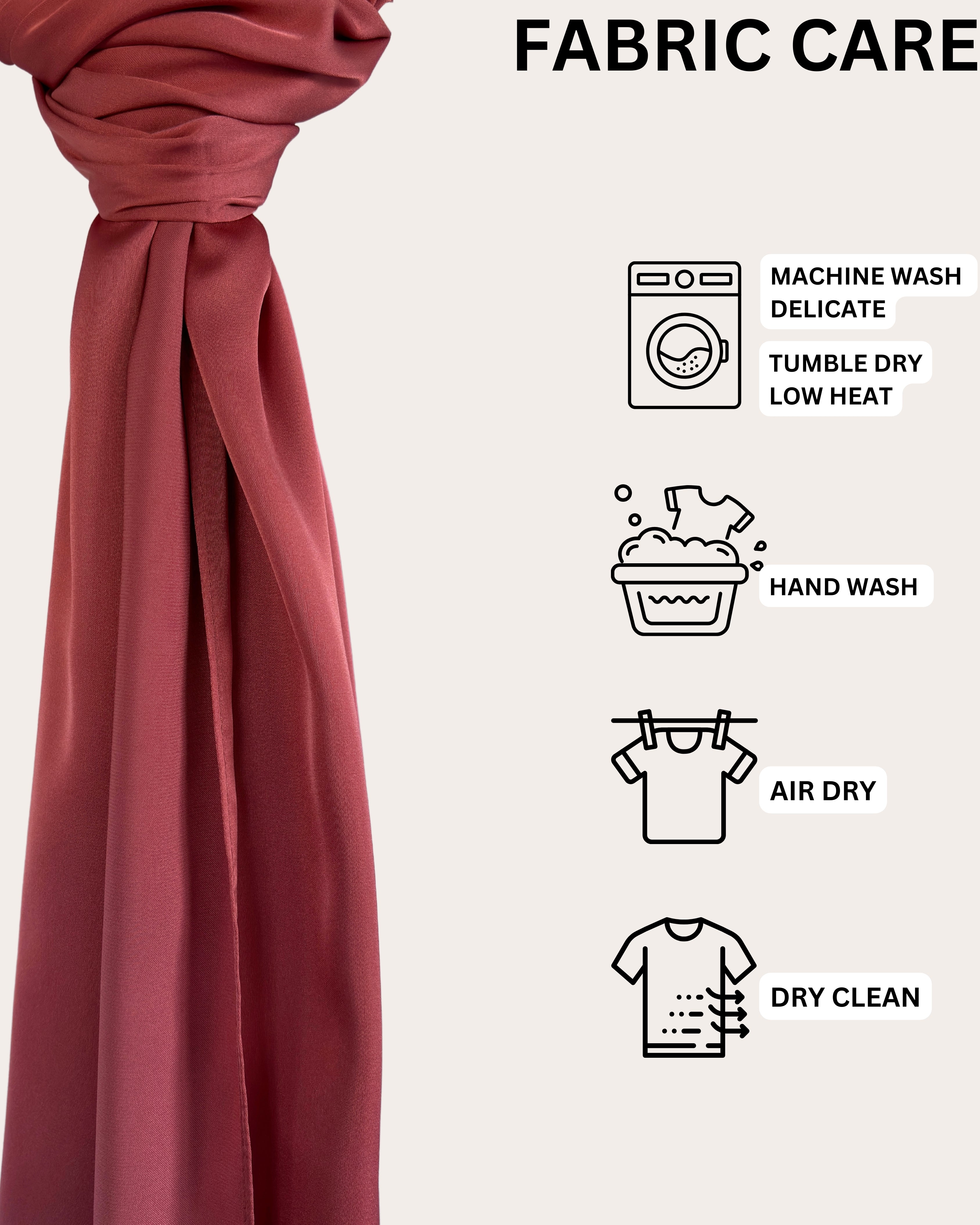 Matte Satin Hijab - Berry Infusion