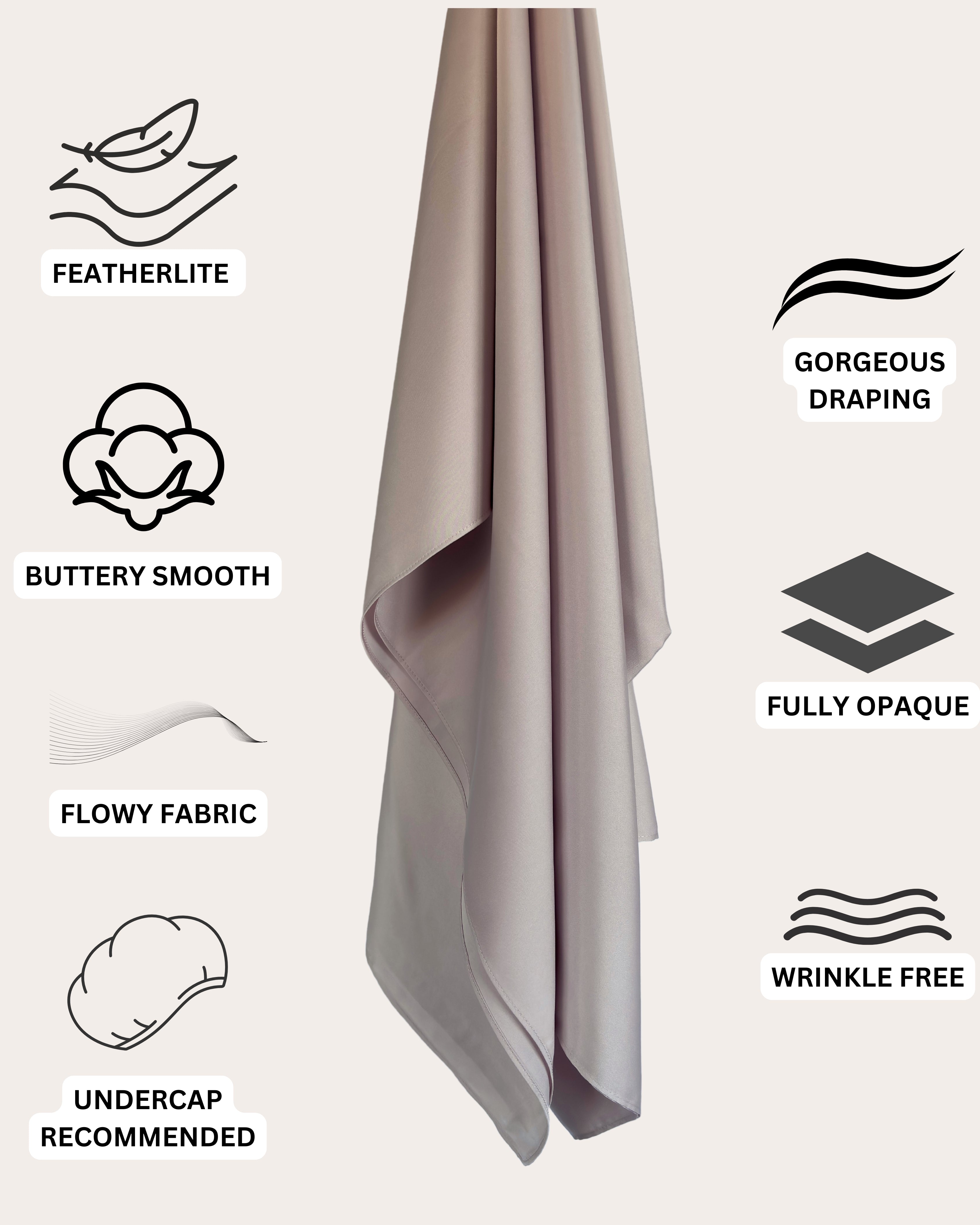 Matte Satin Hijab - Dusty Apricot