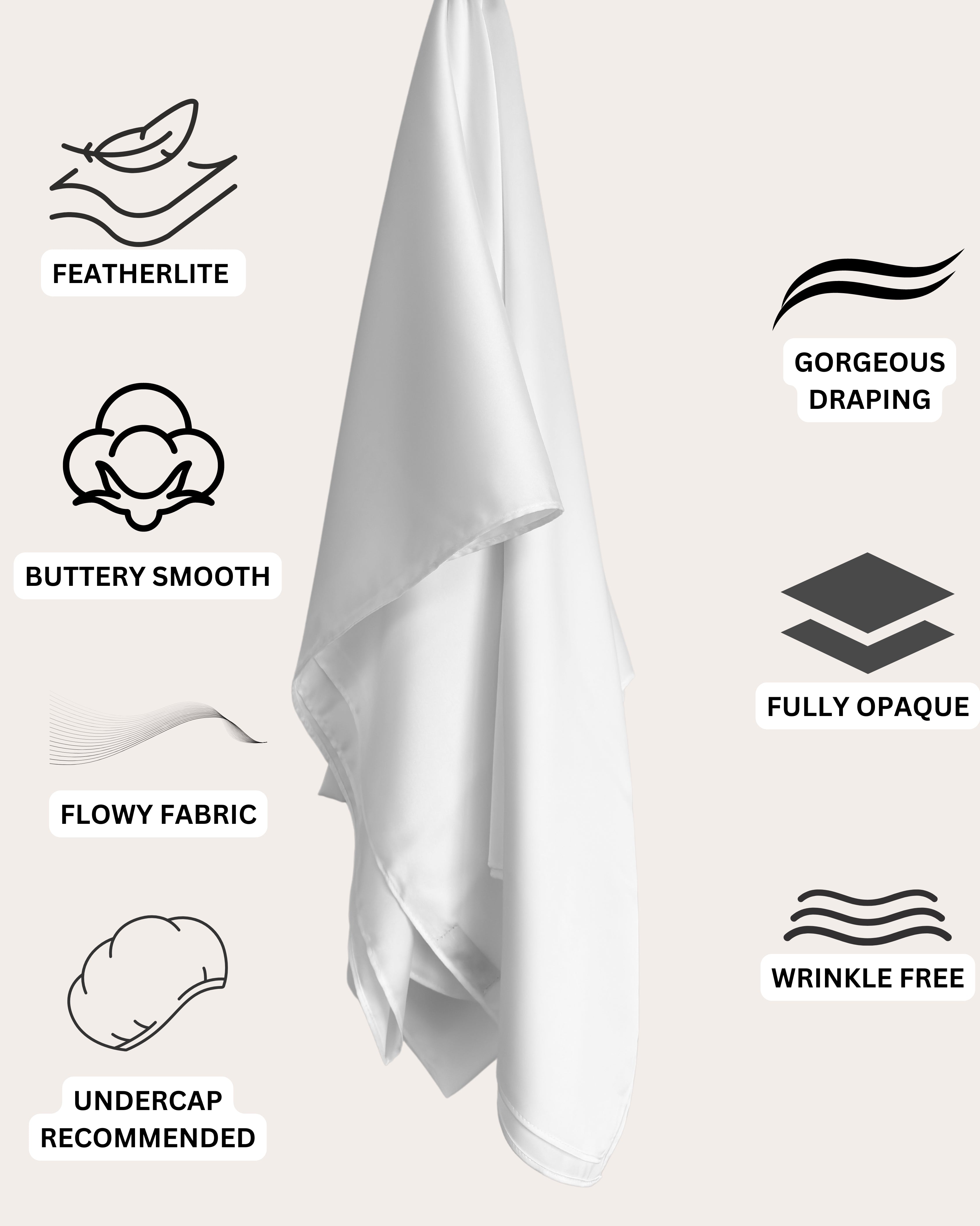 Matte Satin Hijab - Milky Way