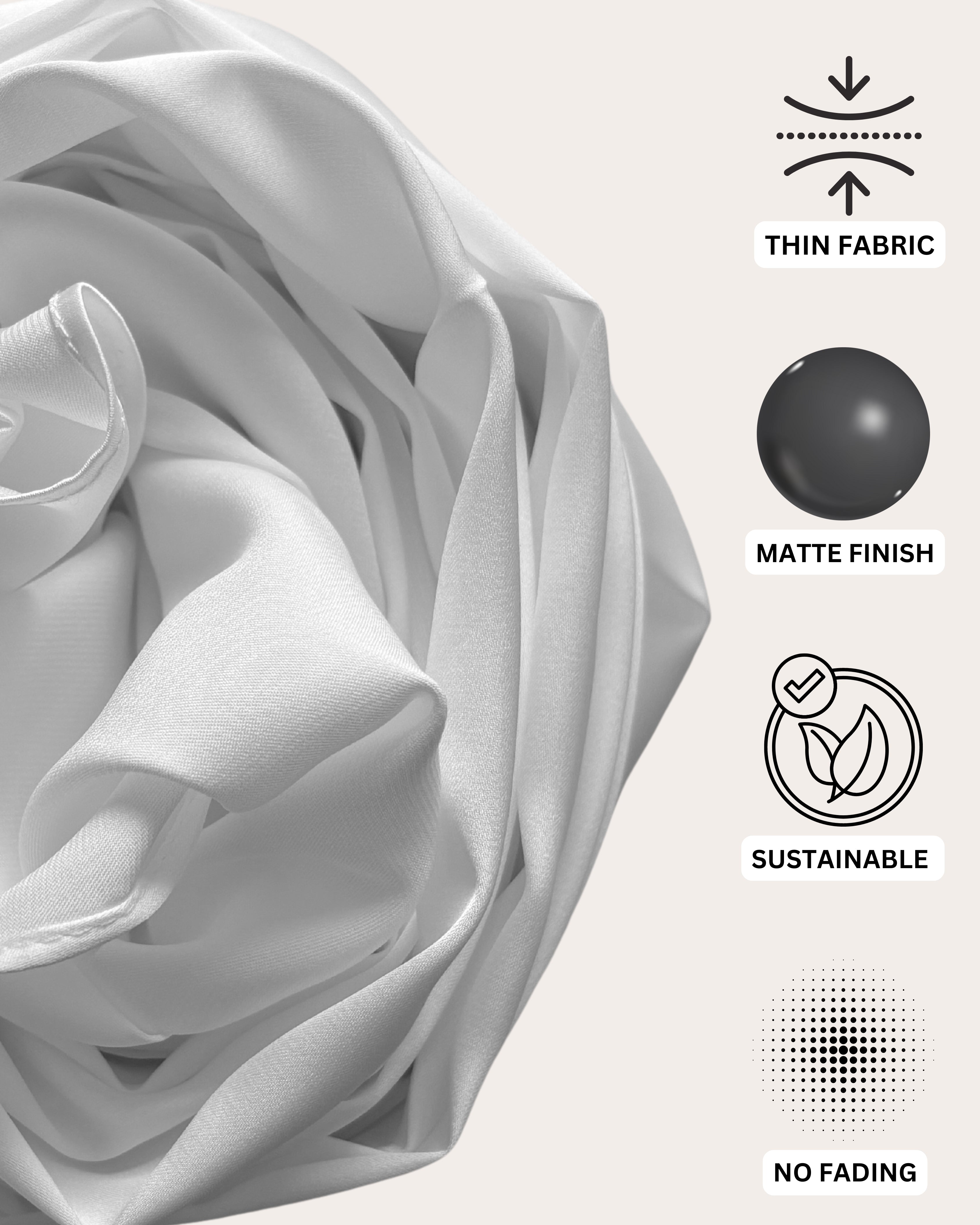 Matte Satin Hijab - Milky Way