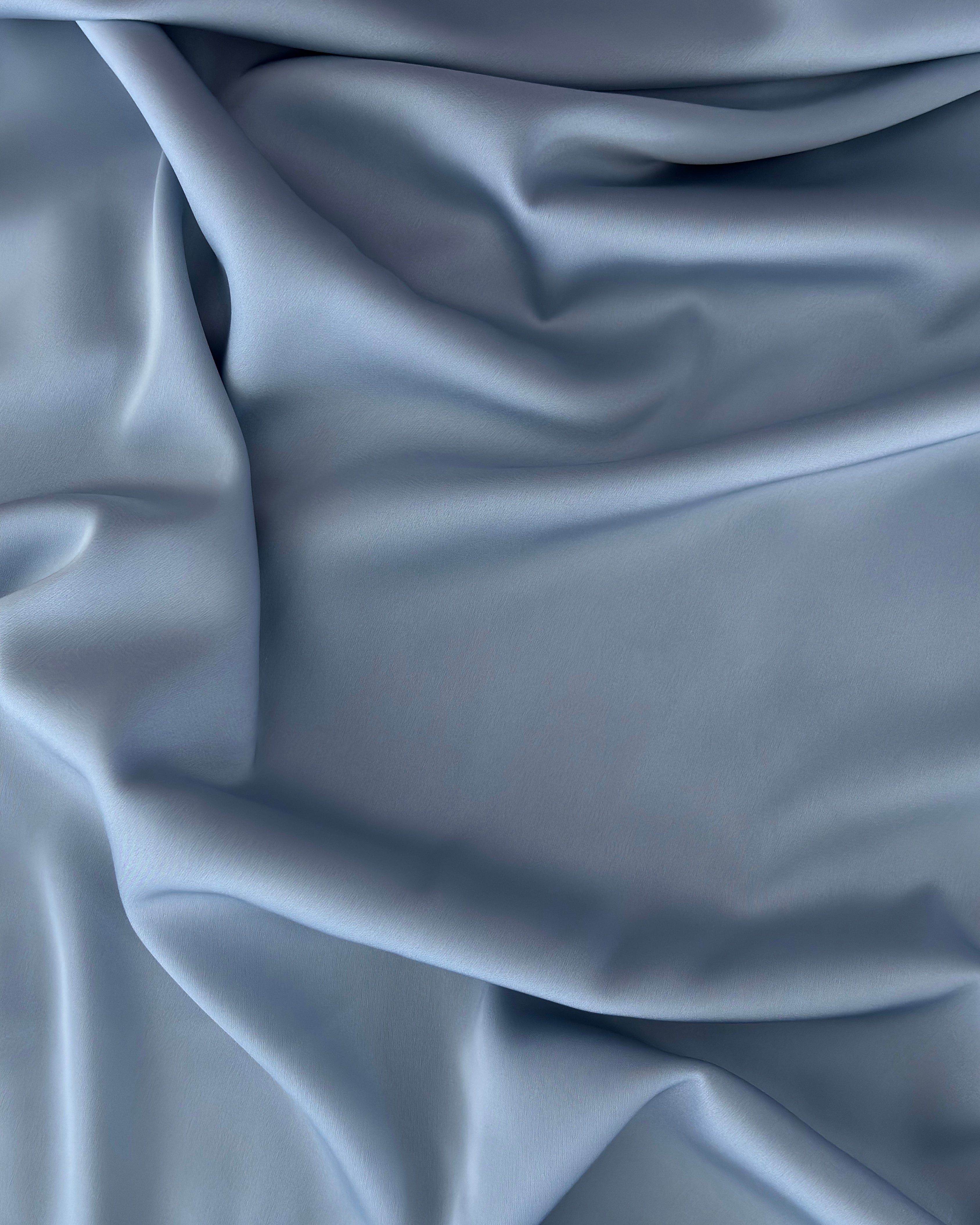 Matte Satin Hijab - Smoky Blue