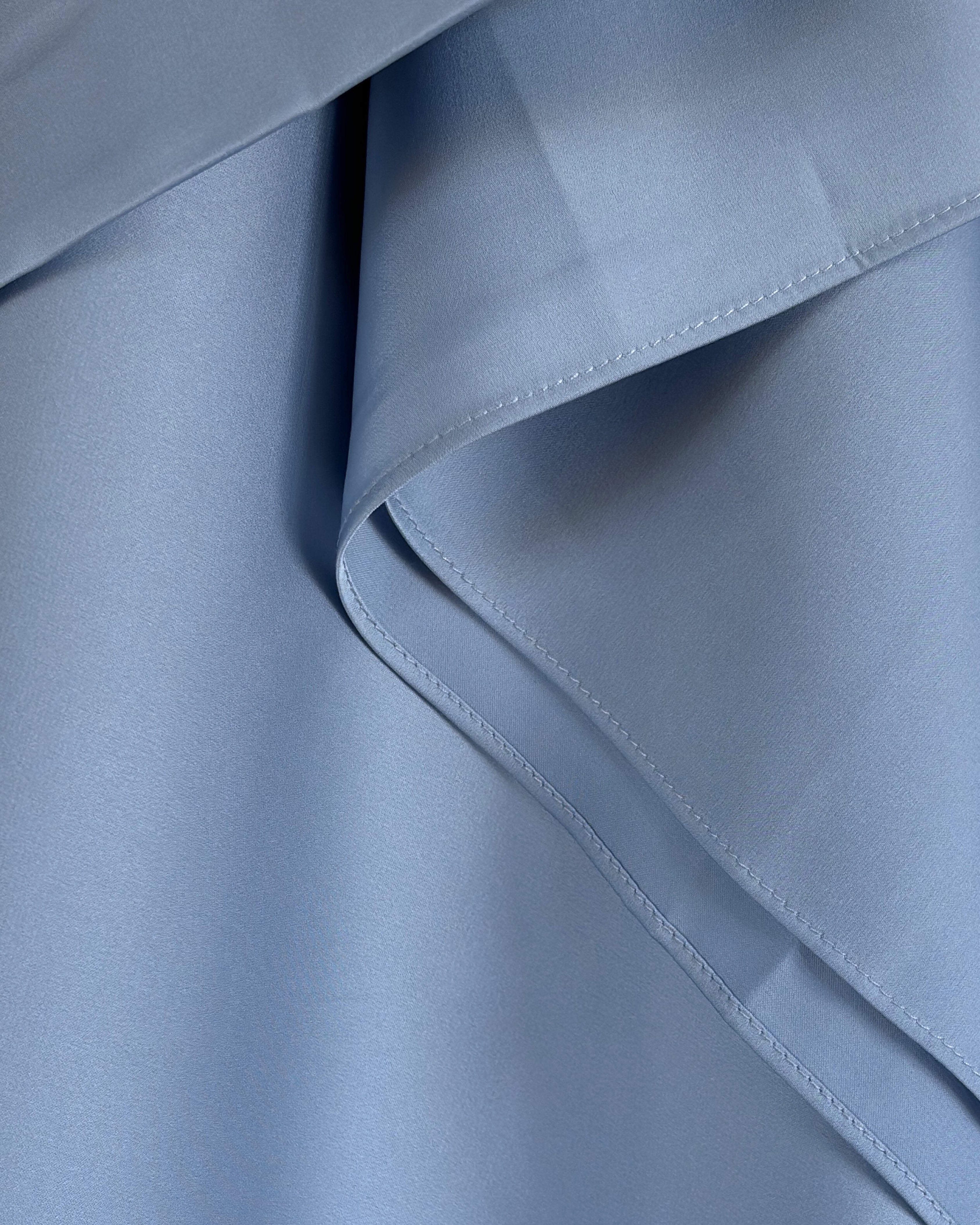 Matte Satin Hijab - Smoky Blue