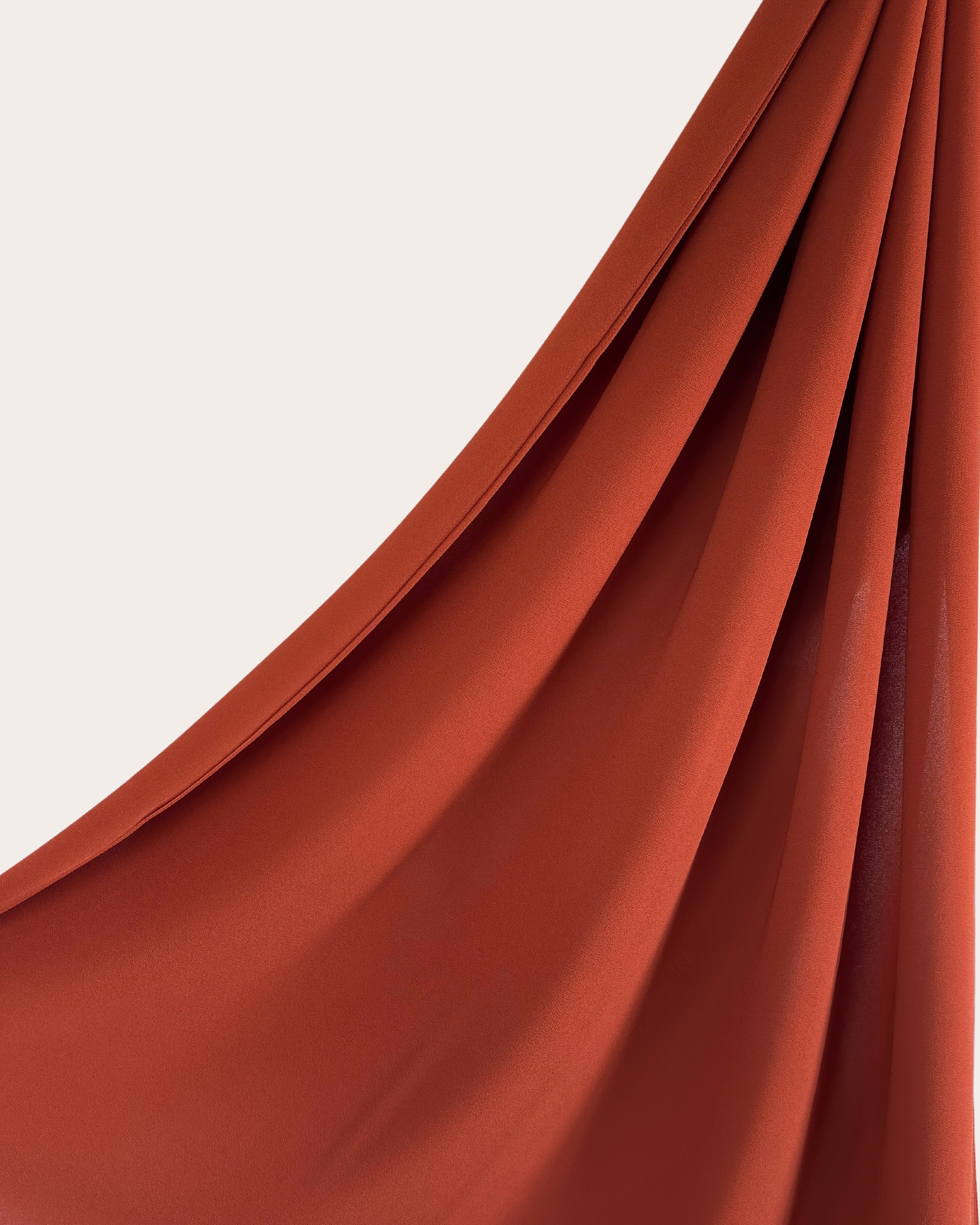 Premium Chiffon Hijab - Burnt Orange