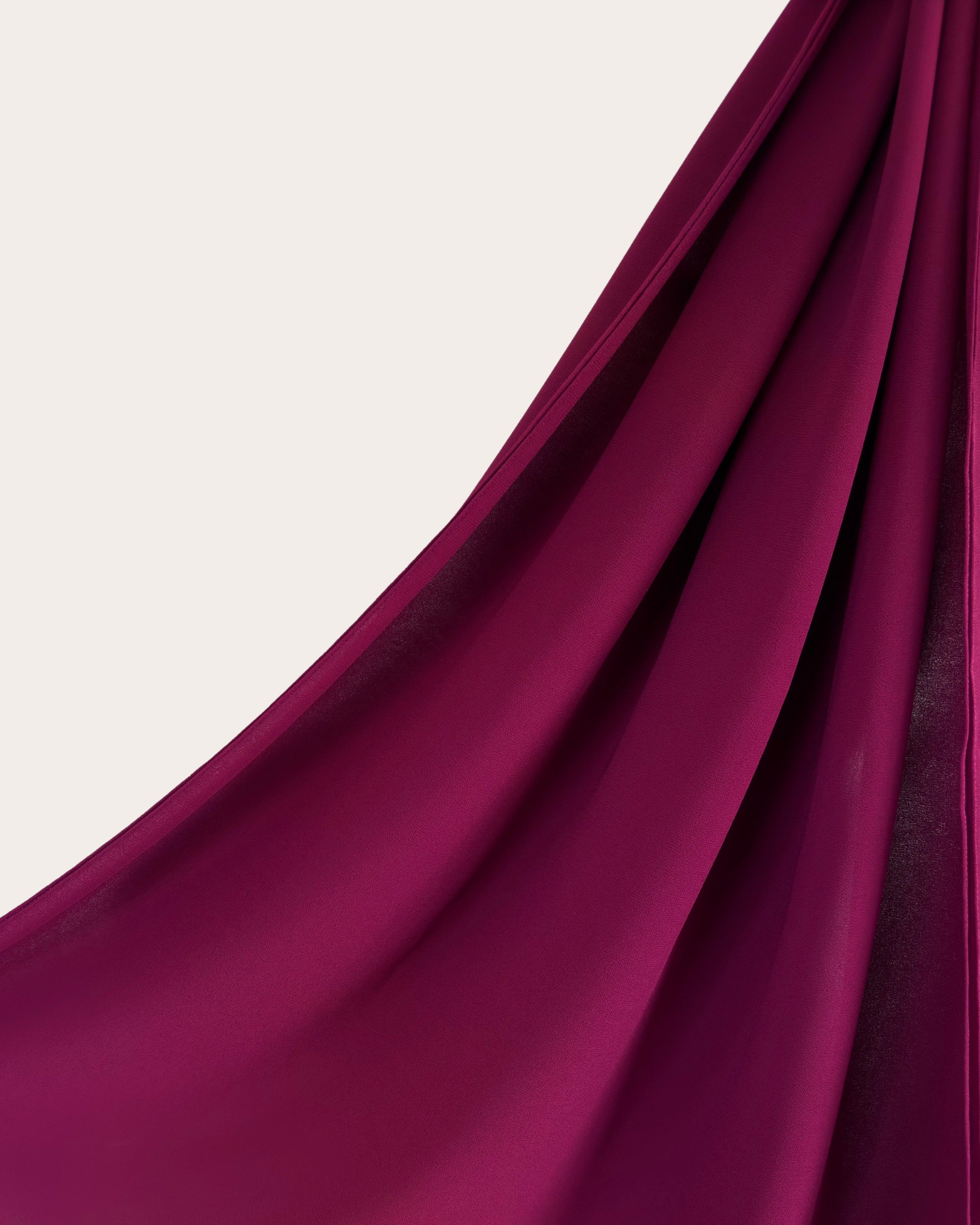 Premium Chiffon Hijab - Cherry Bomb
