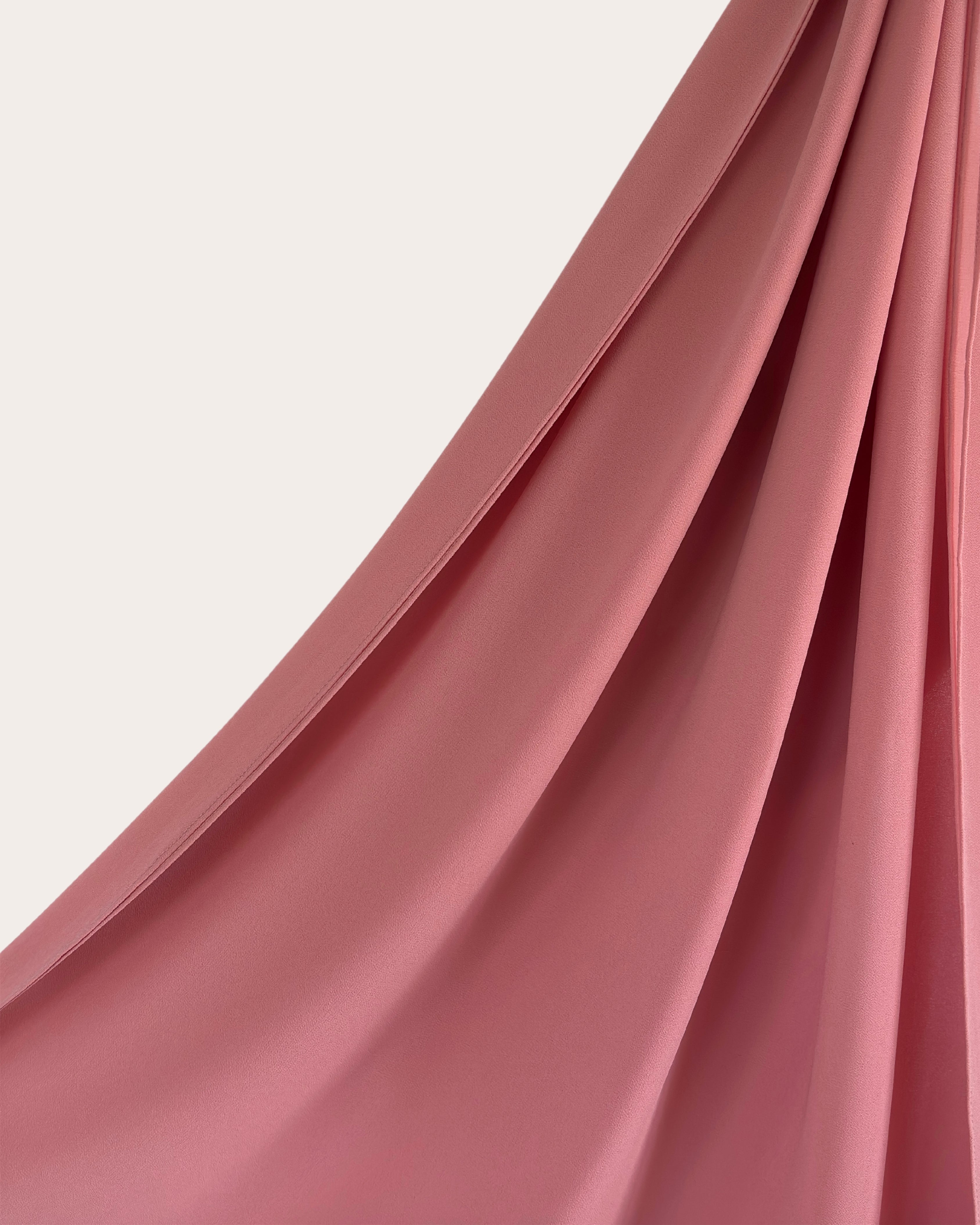 Premium Chiffon Hijab - Coral Delight