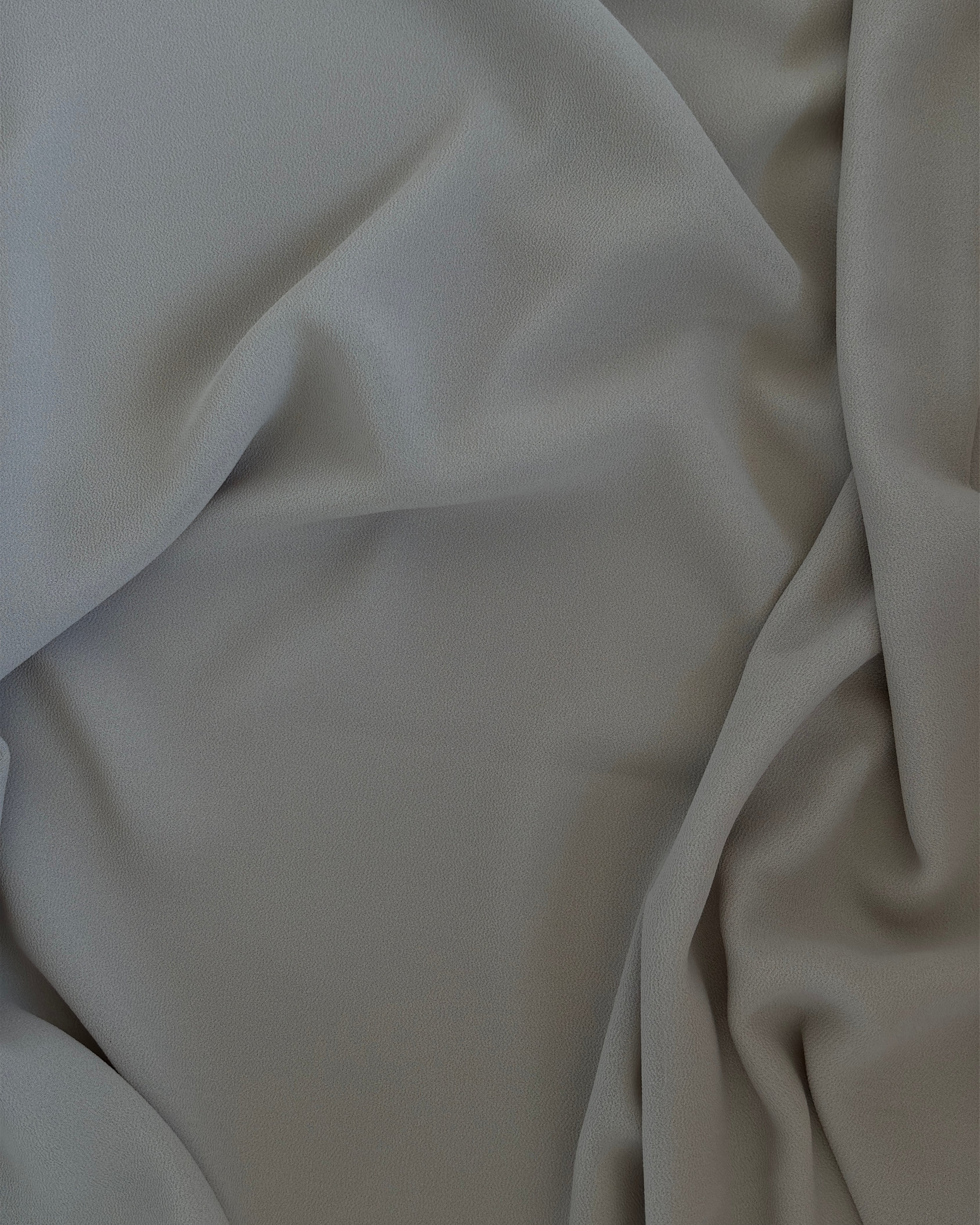 Premium Chiffon Hijab - Moonlit Silver