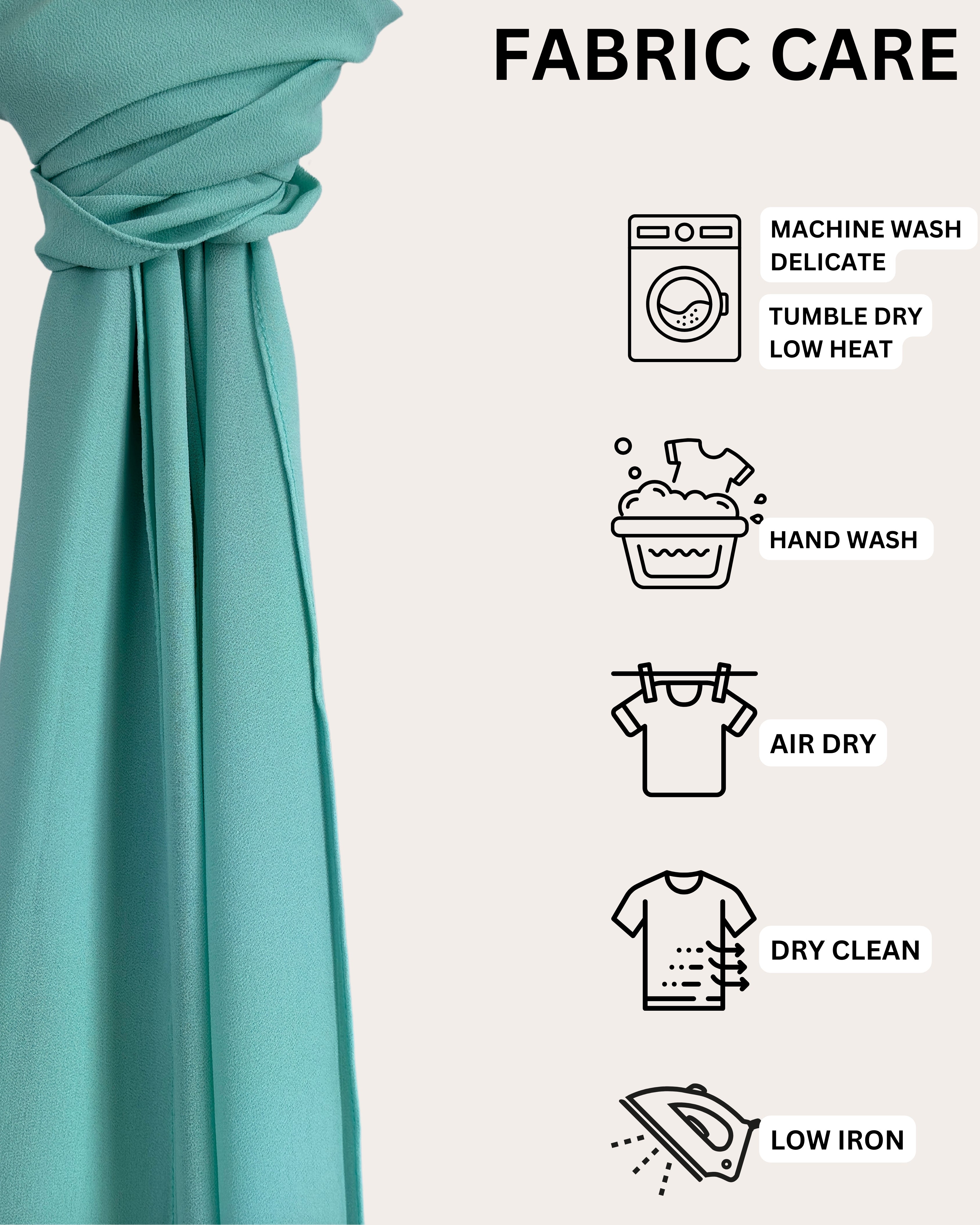 Premium Chiffon Hijab - Serene Sky