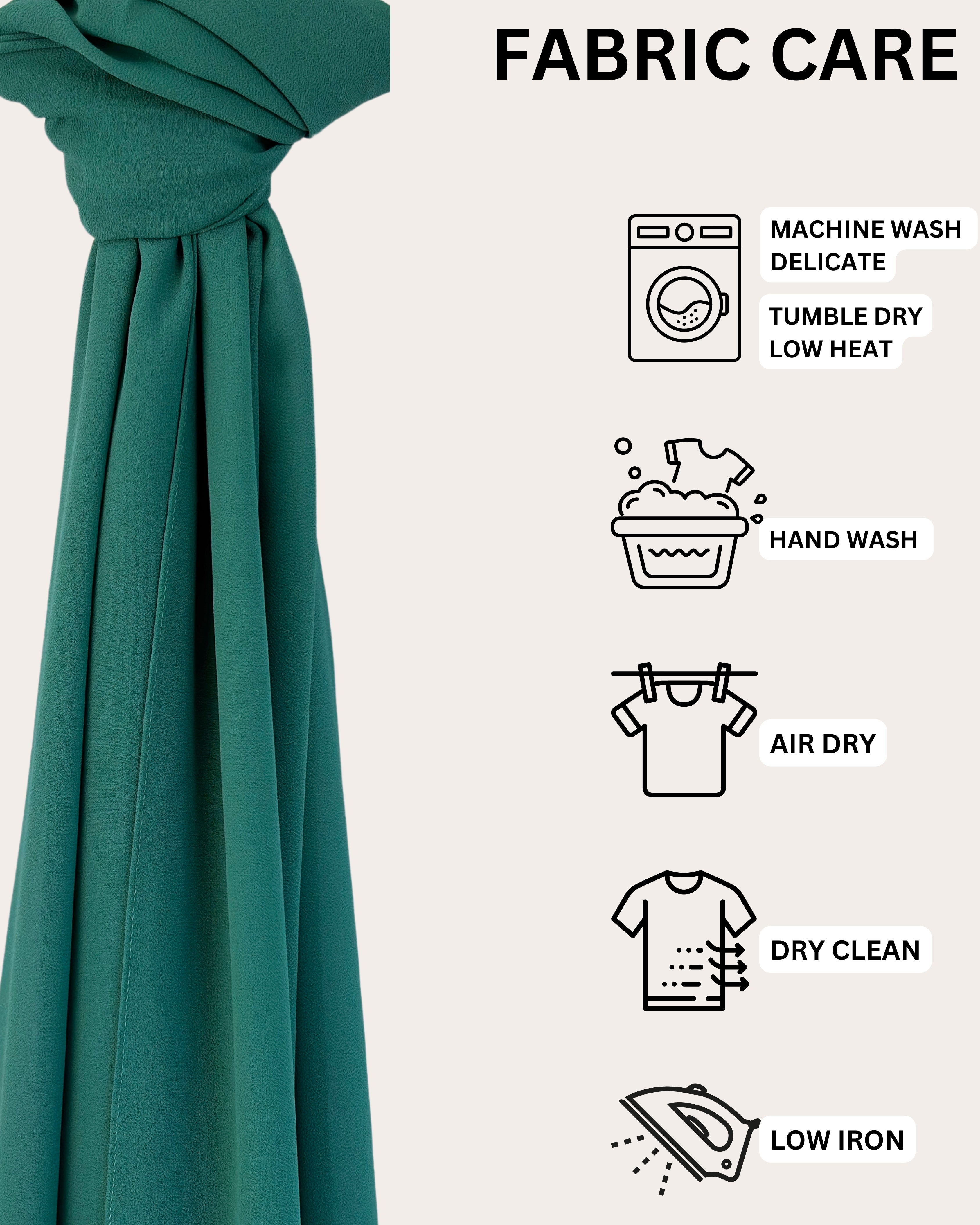 Premium Chiffon Hijab - Teal