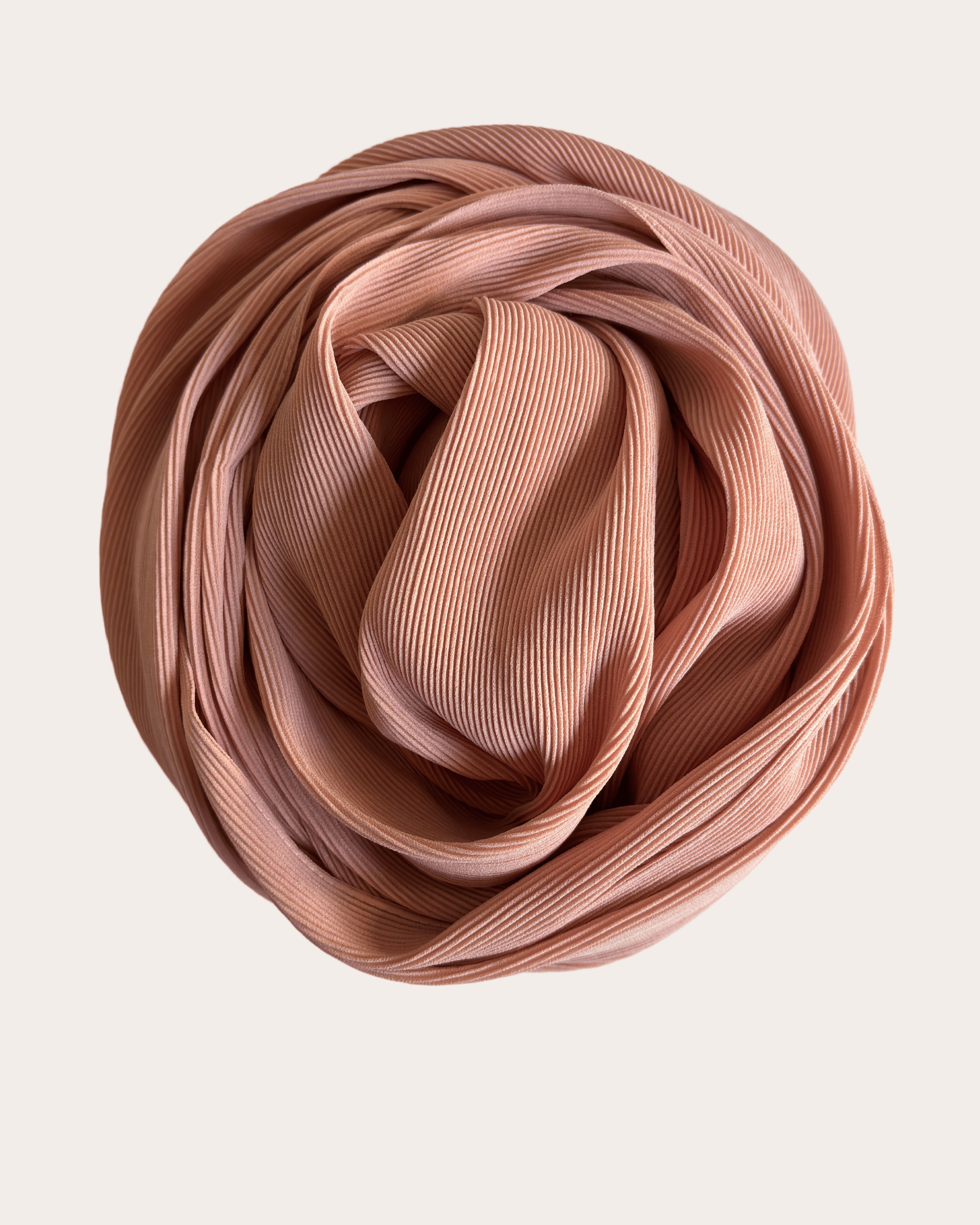 Pleated Chiffon Hijab - Blushing Pearl