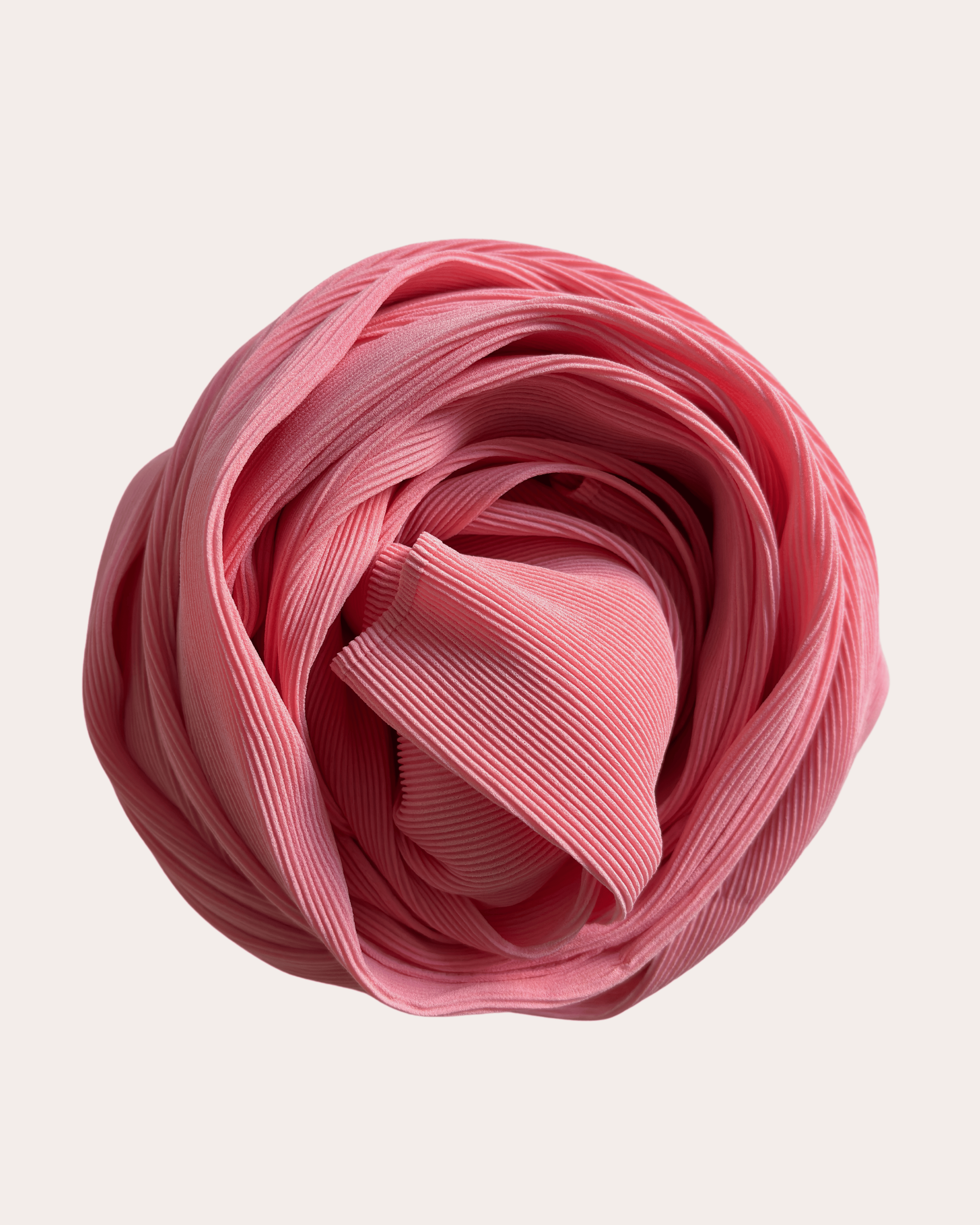Pleated Chiffon Hijab - Cotton Candy