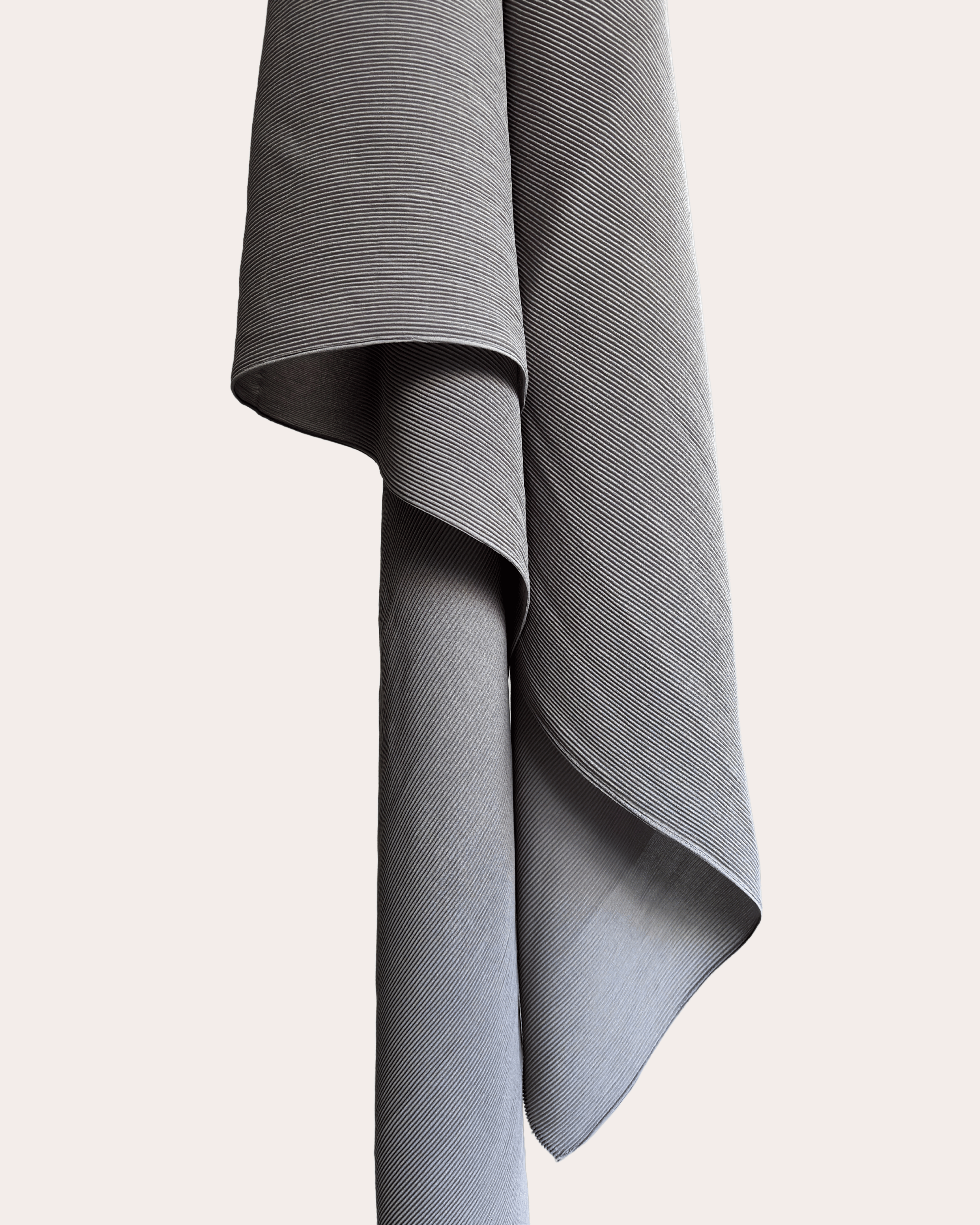 Pleated Chiffon Hijab - Silver Frost