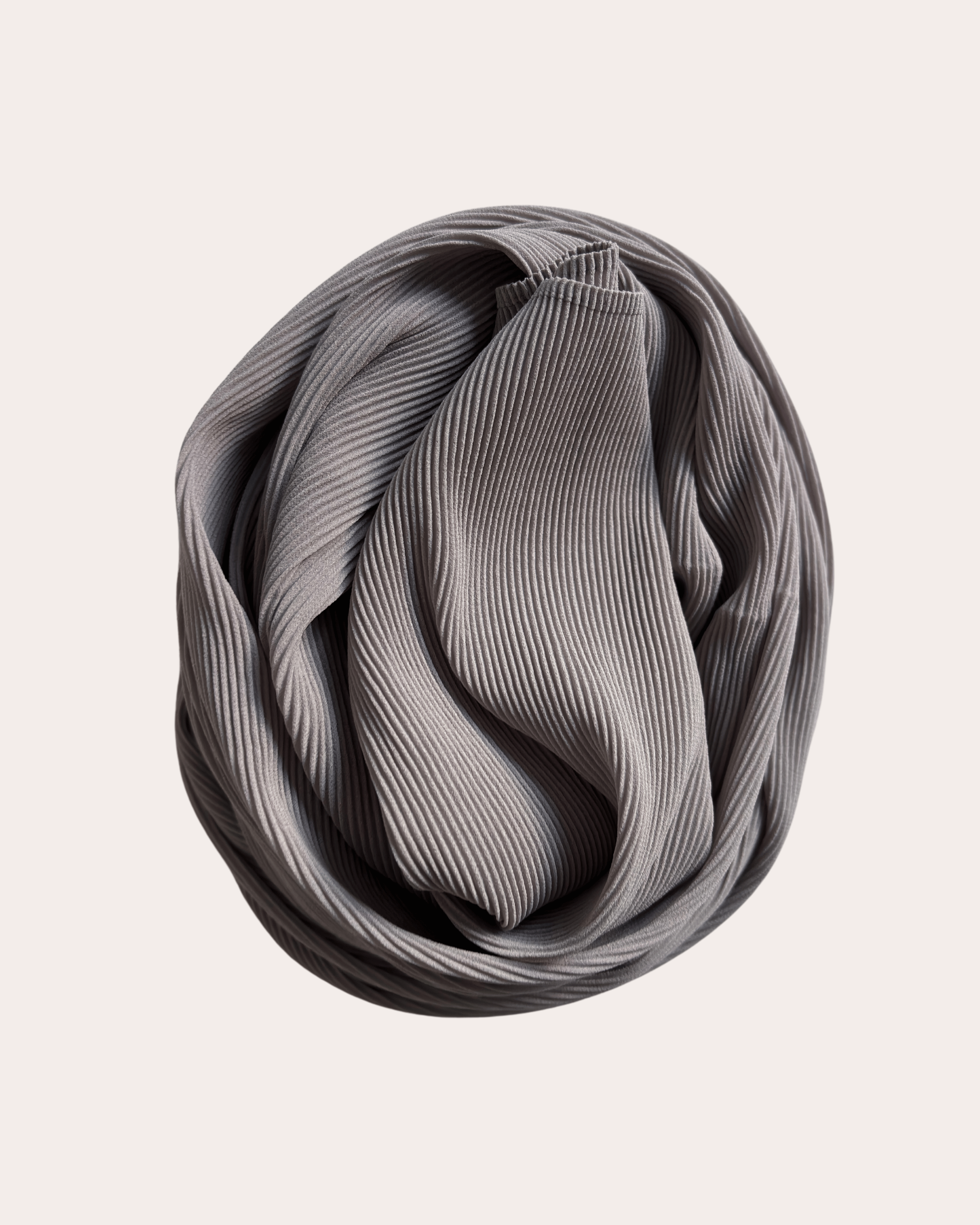 Pleated Chiffon Hijab - Silver Frost
