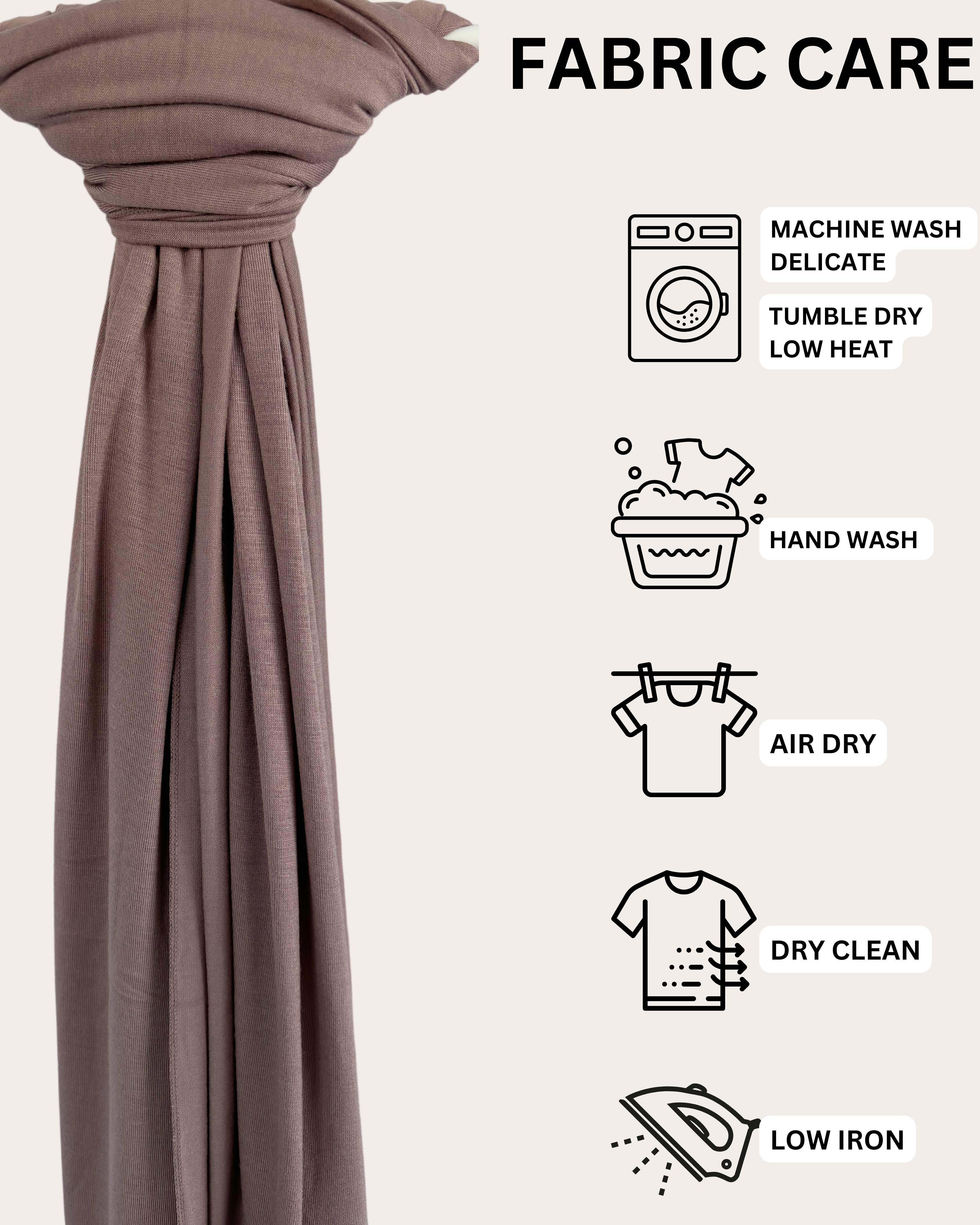 Instant Jersey Hijab - Chocolate Truffle