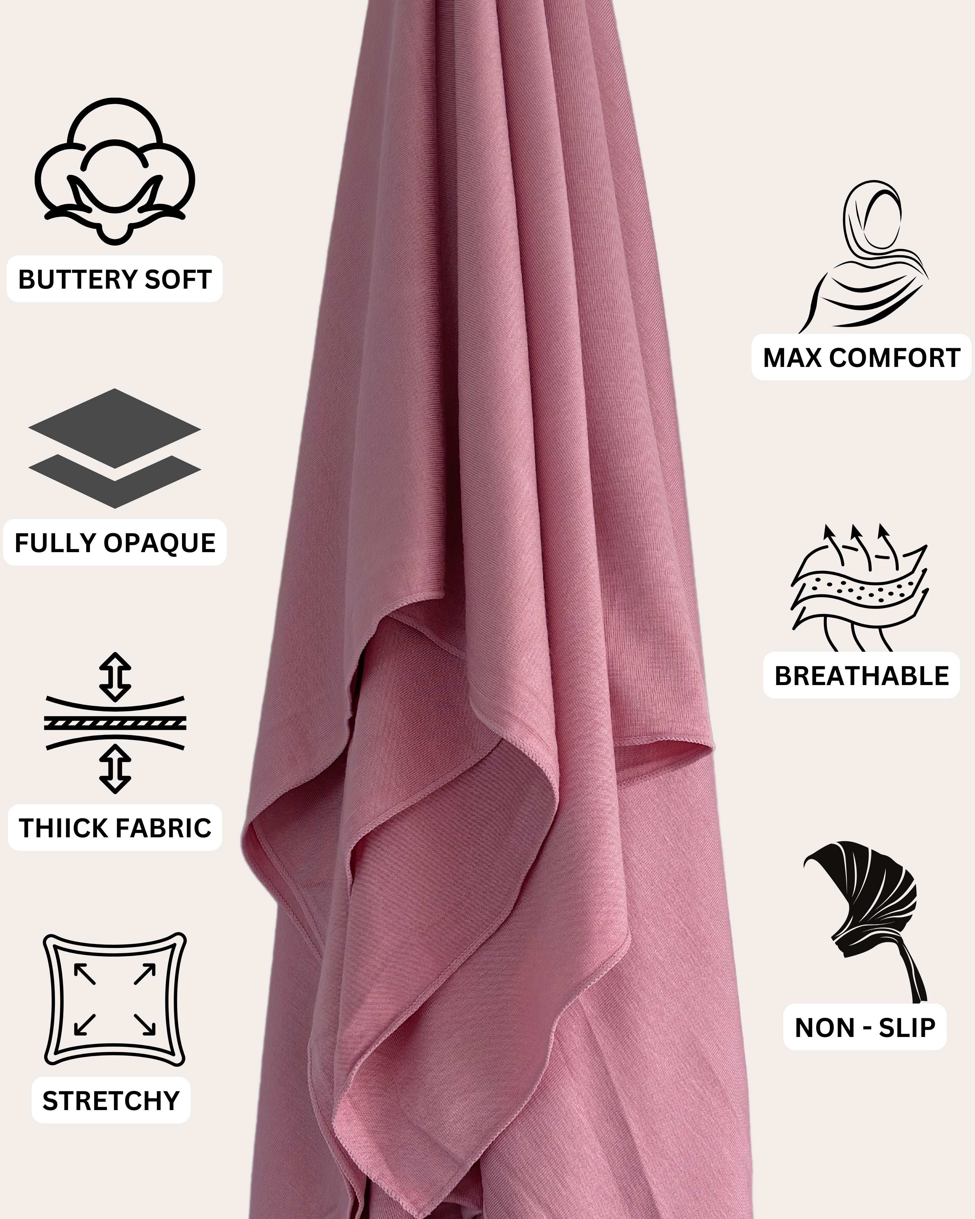 Instant Jersey Hijab - Vintage Mauve