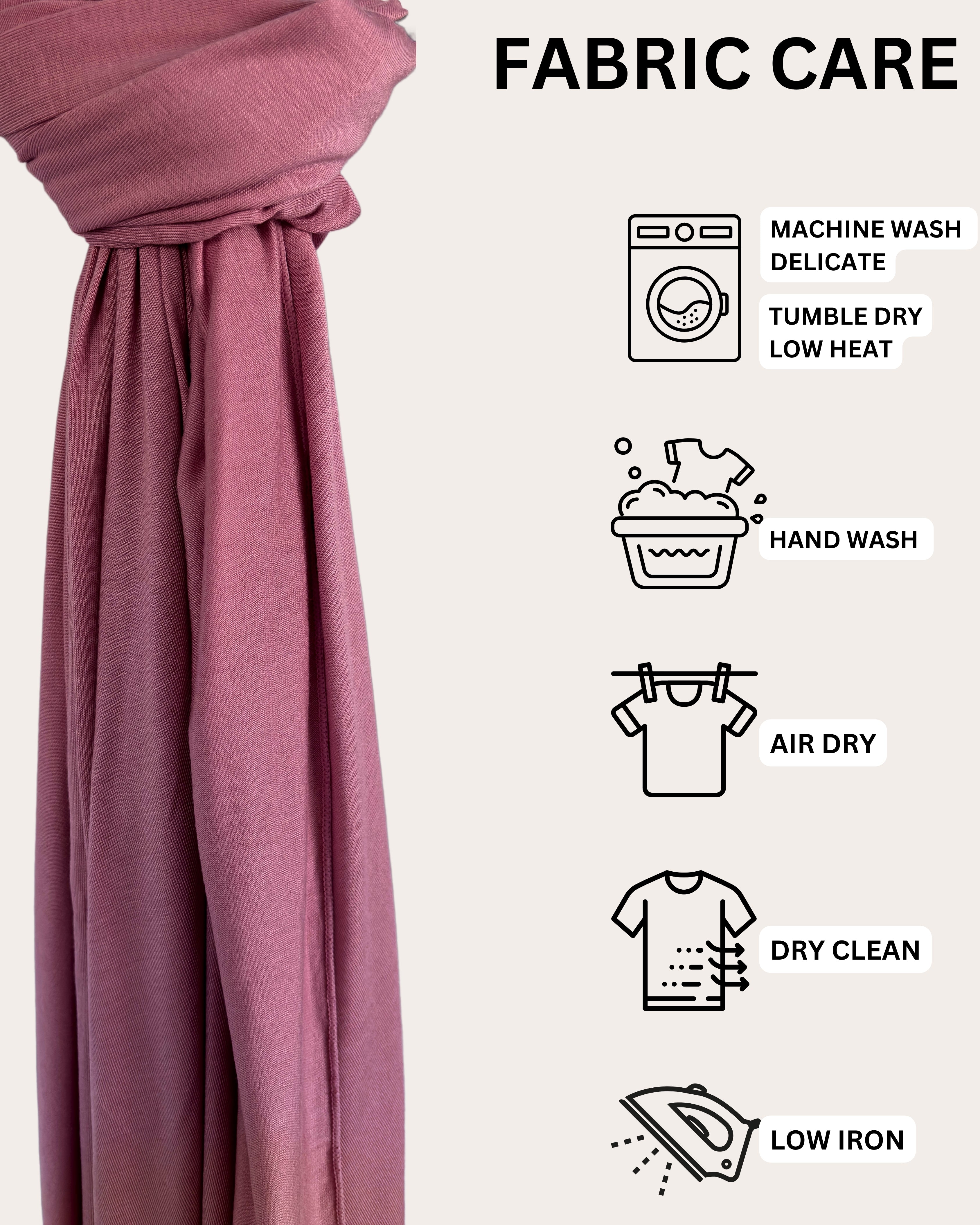 Premium Jersey Hijab - Vintage Mauve