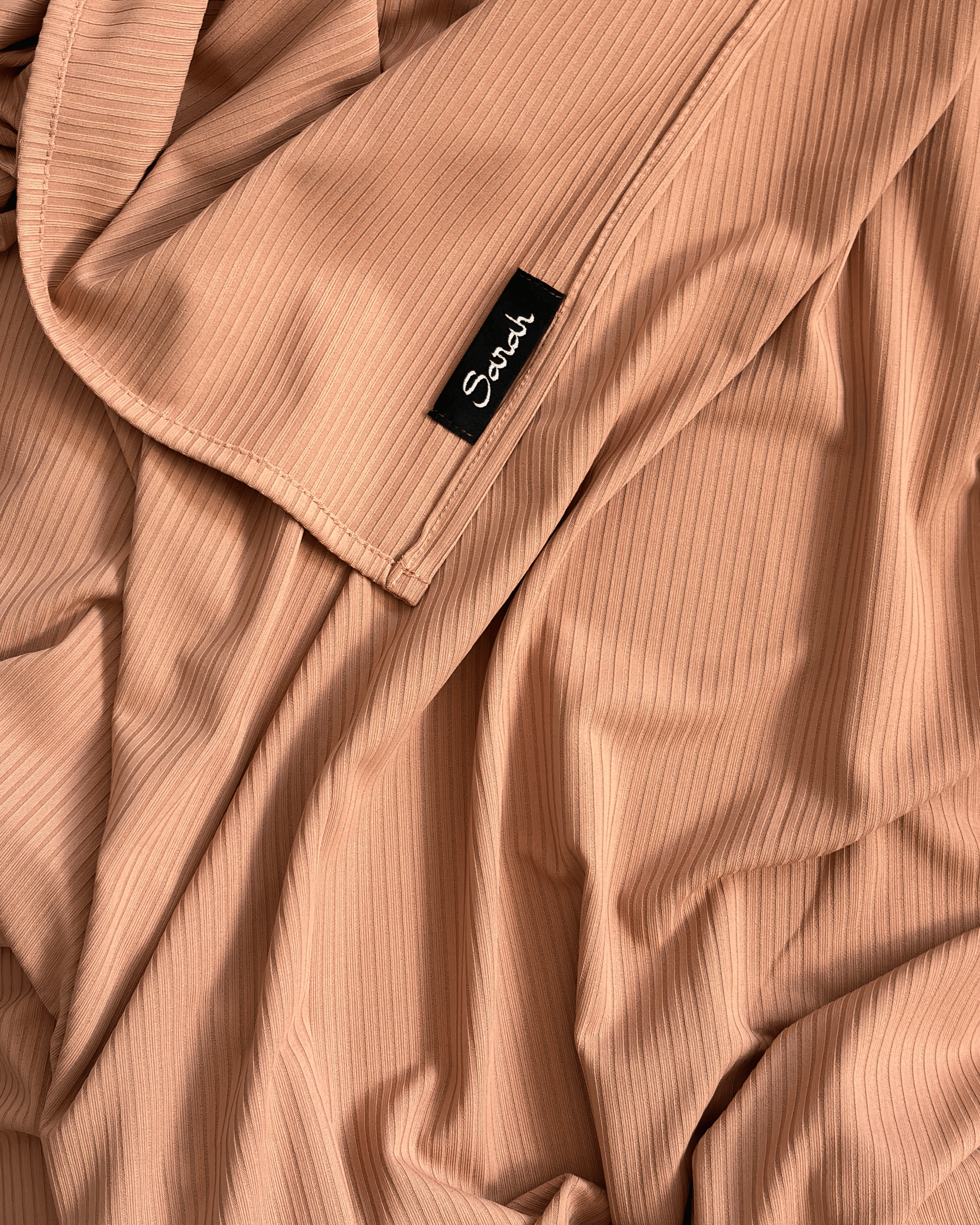 Ribbed Jersey Hijab - Sizzling Copper