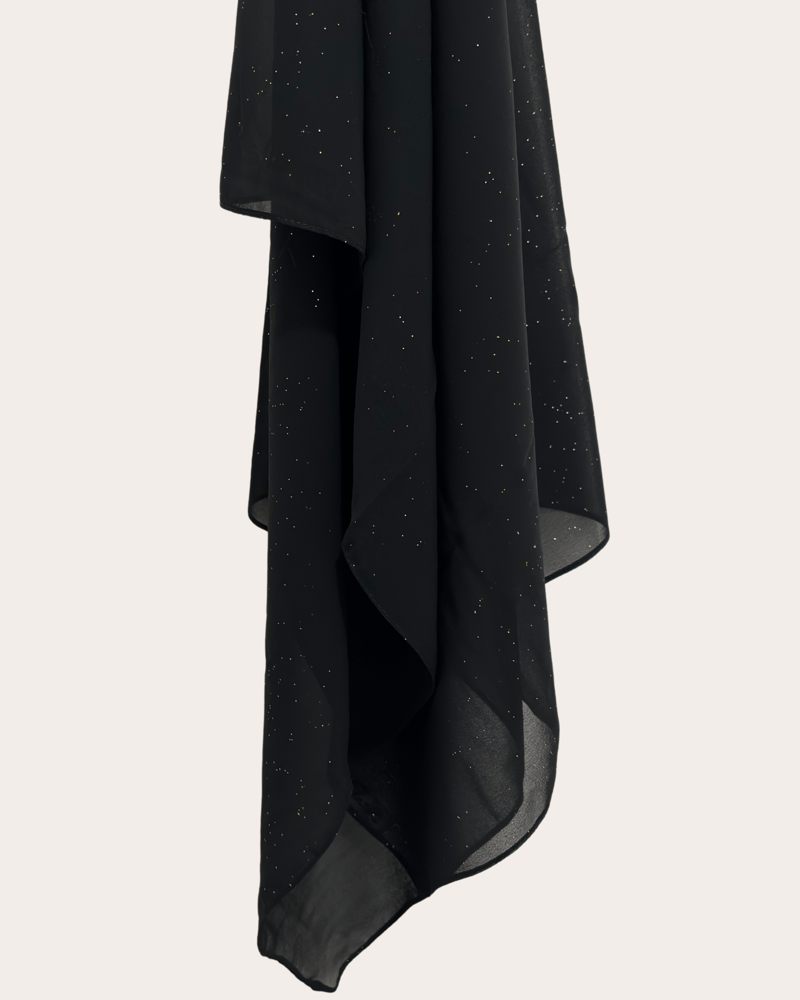 Shimmer Chiffon Hijab - Midnight Mystery