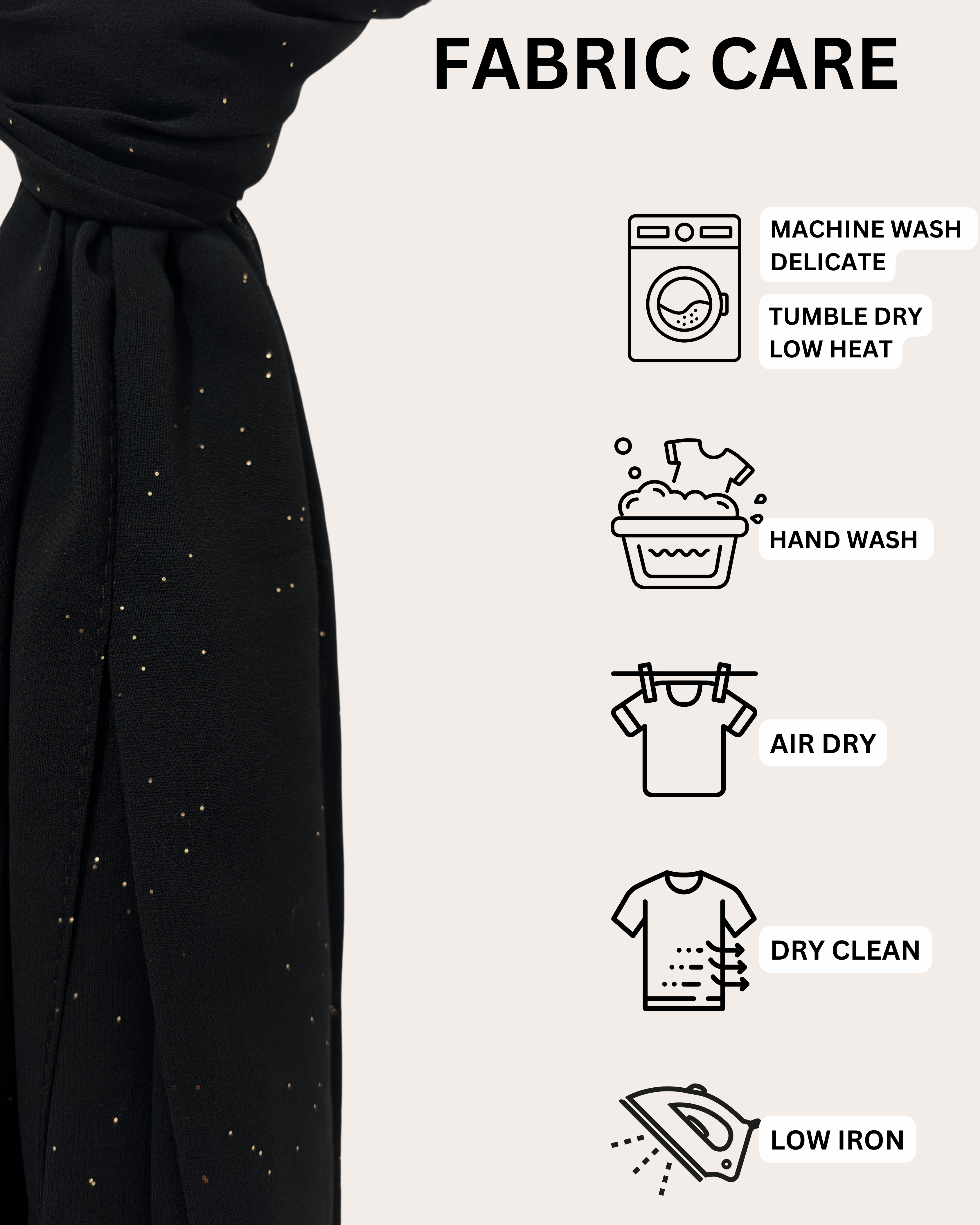 Shimmer Chiffon Hijab - Midnight Mystery