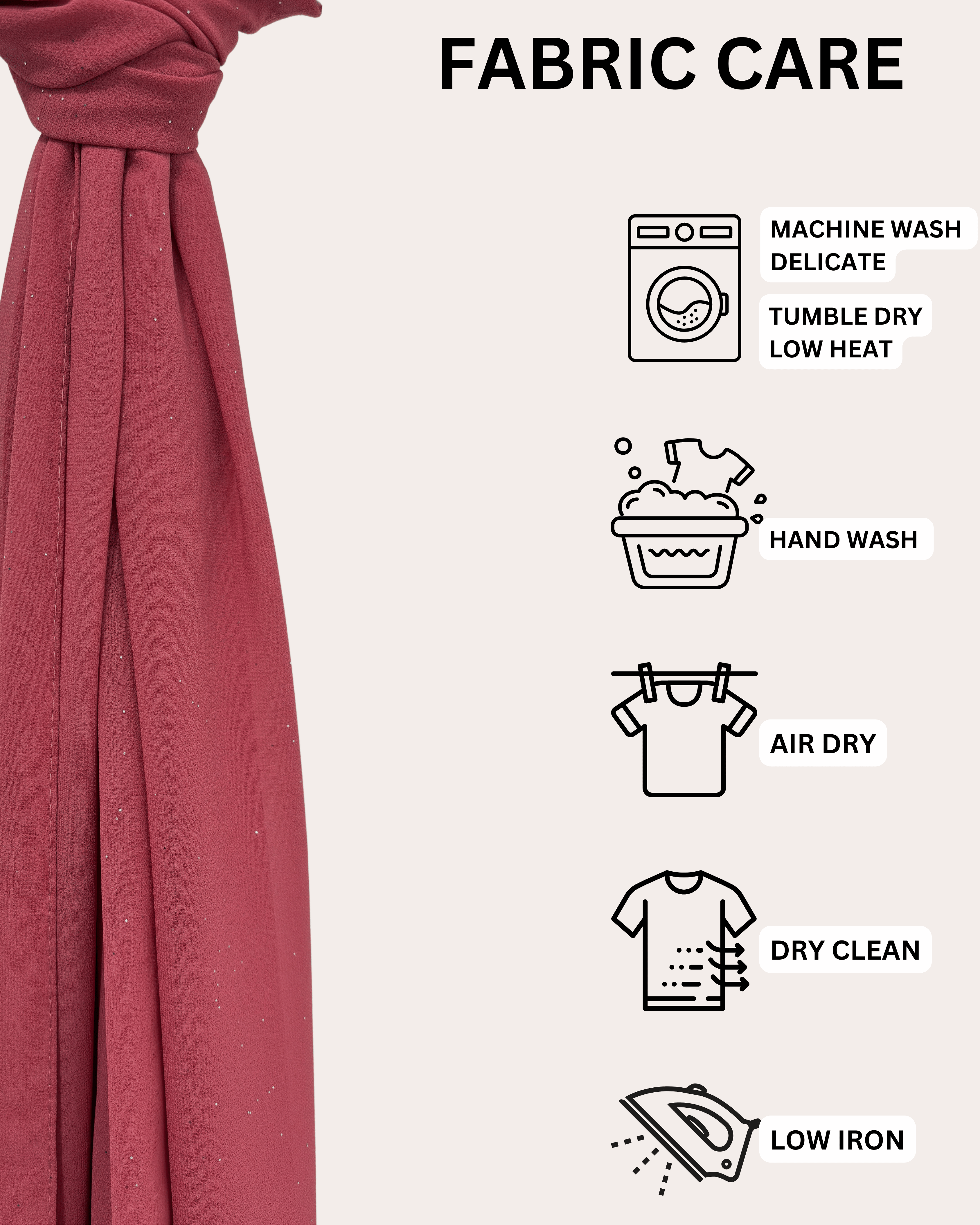 Shimmer Chiffon Hijab - Raspberry Red