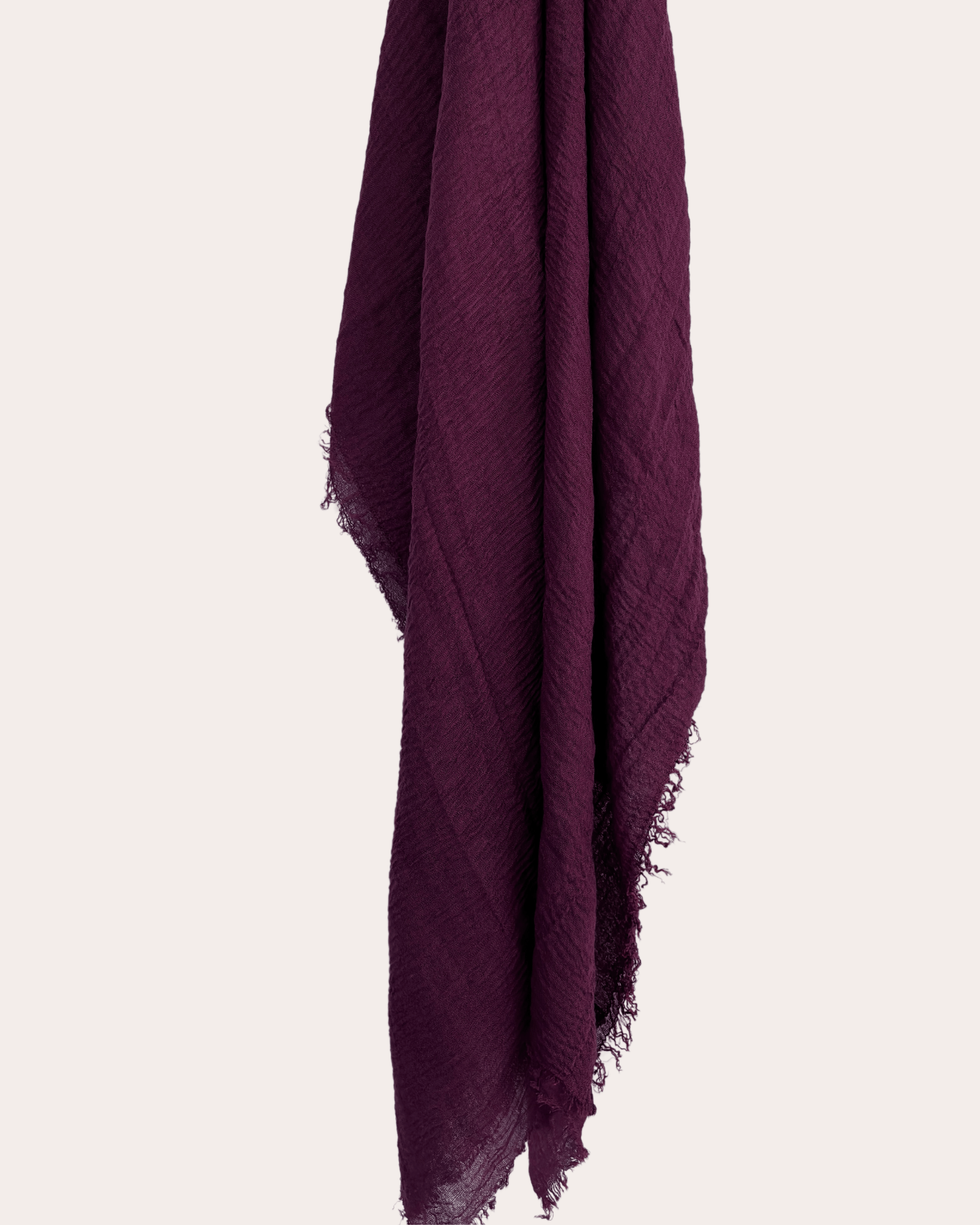 Crinkle Cotton Hijab - Mulberry Crush