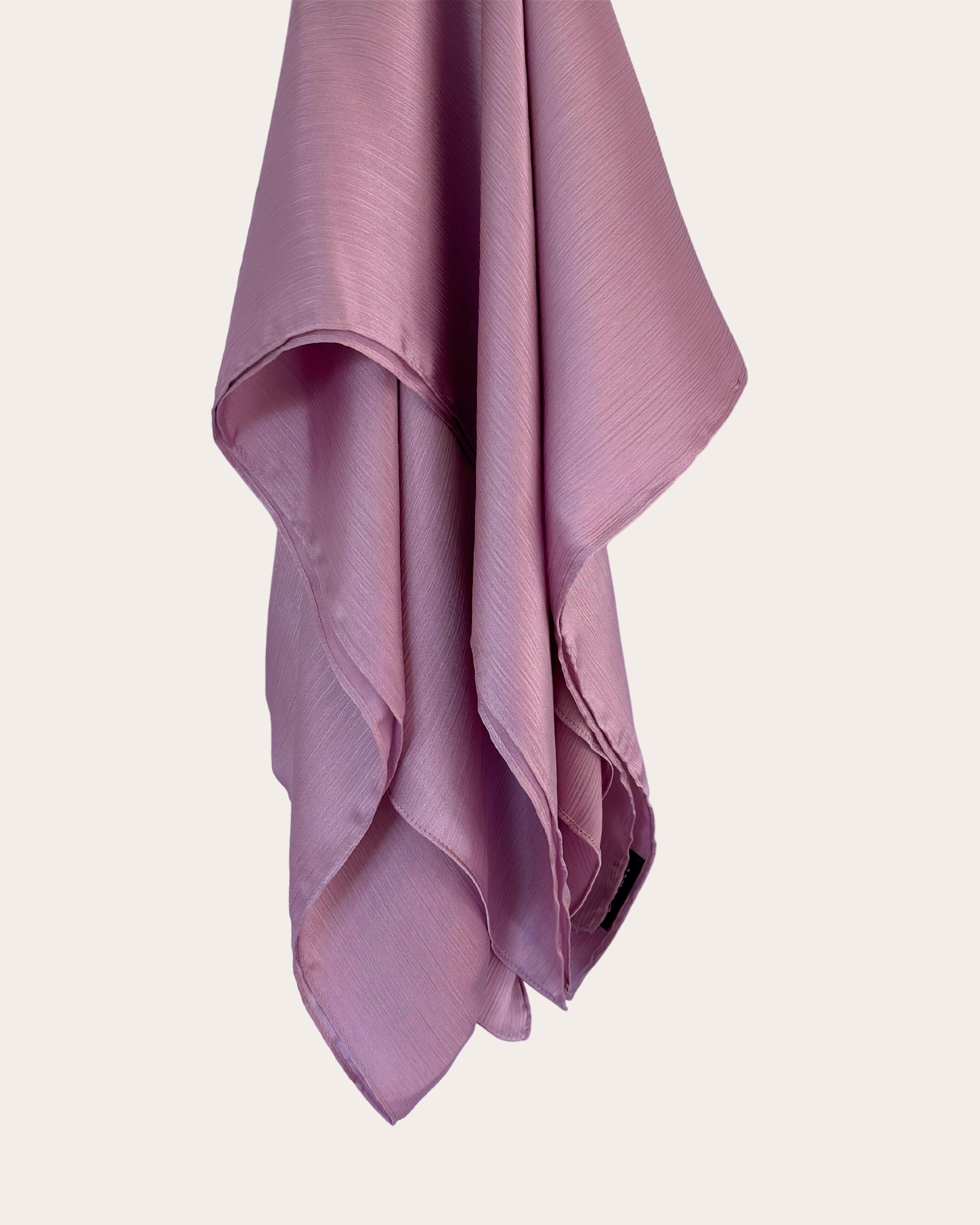 Crinkle Satin Hijab - Lilac Mist