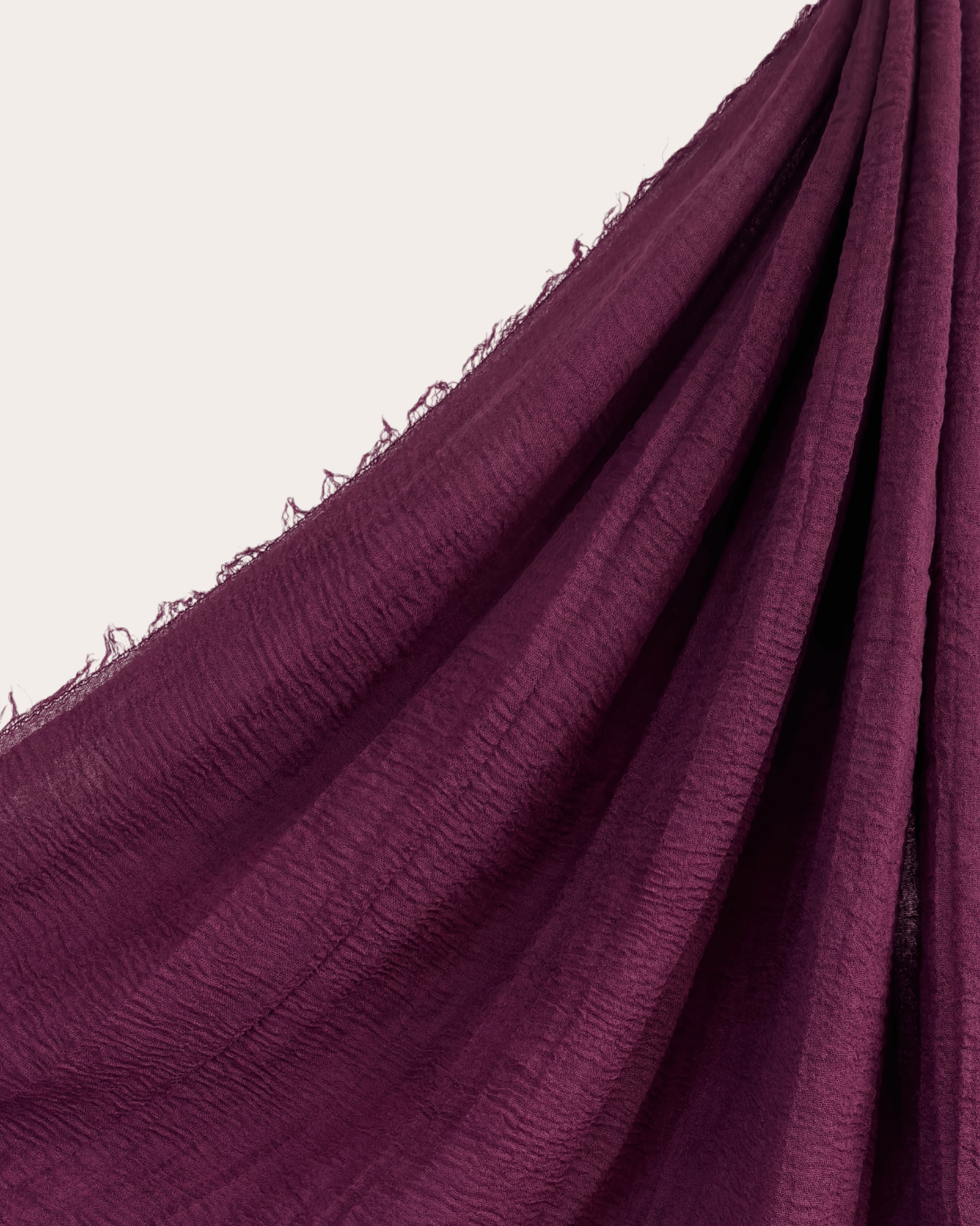 Crinkle Cotton Hijab - Mulberry Crush