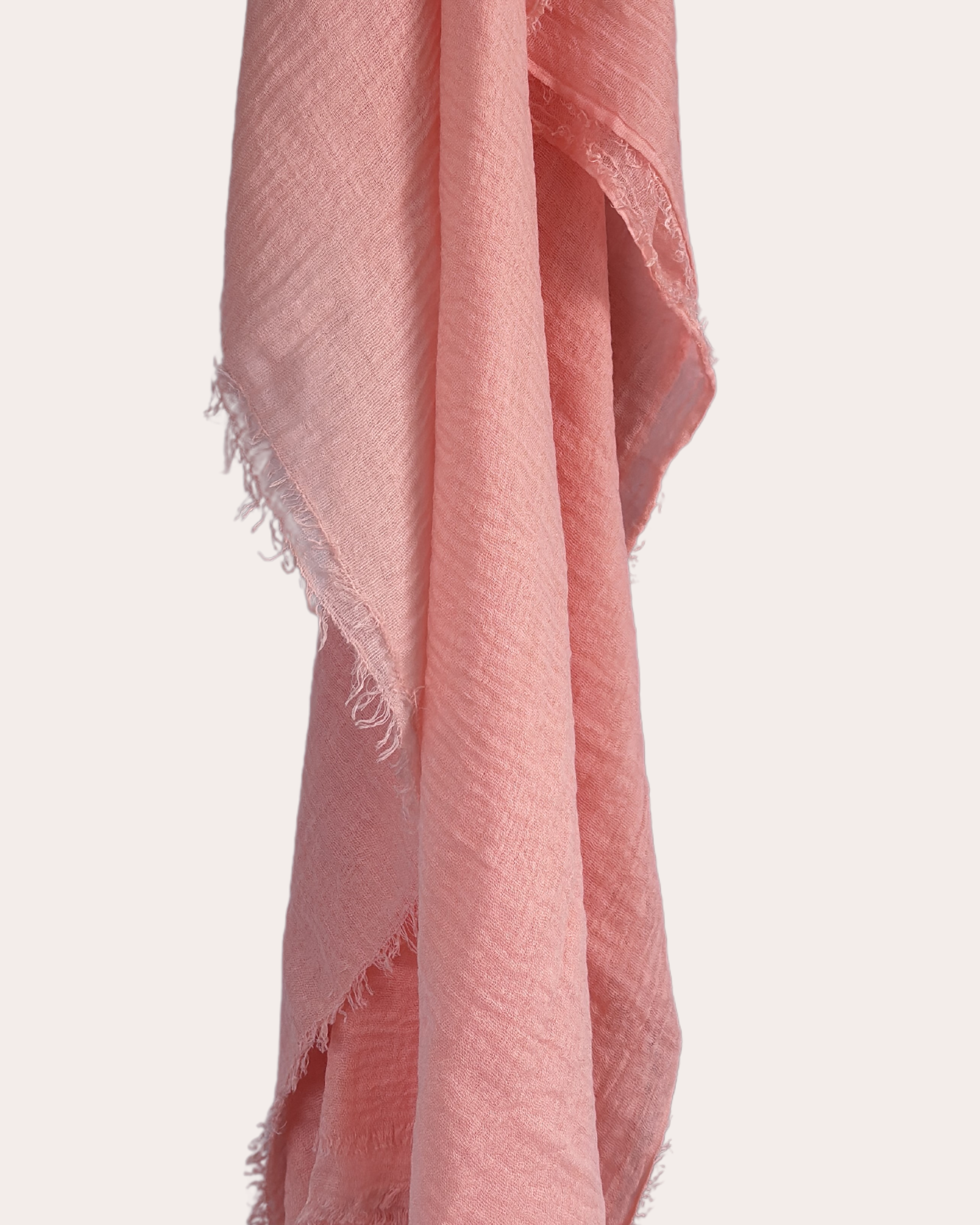 Crinkle Cotton Hijab - Coral Sunset