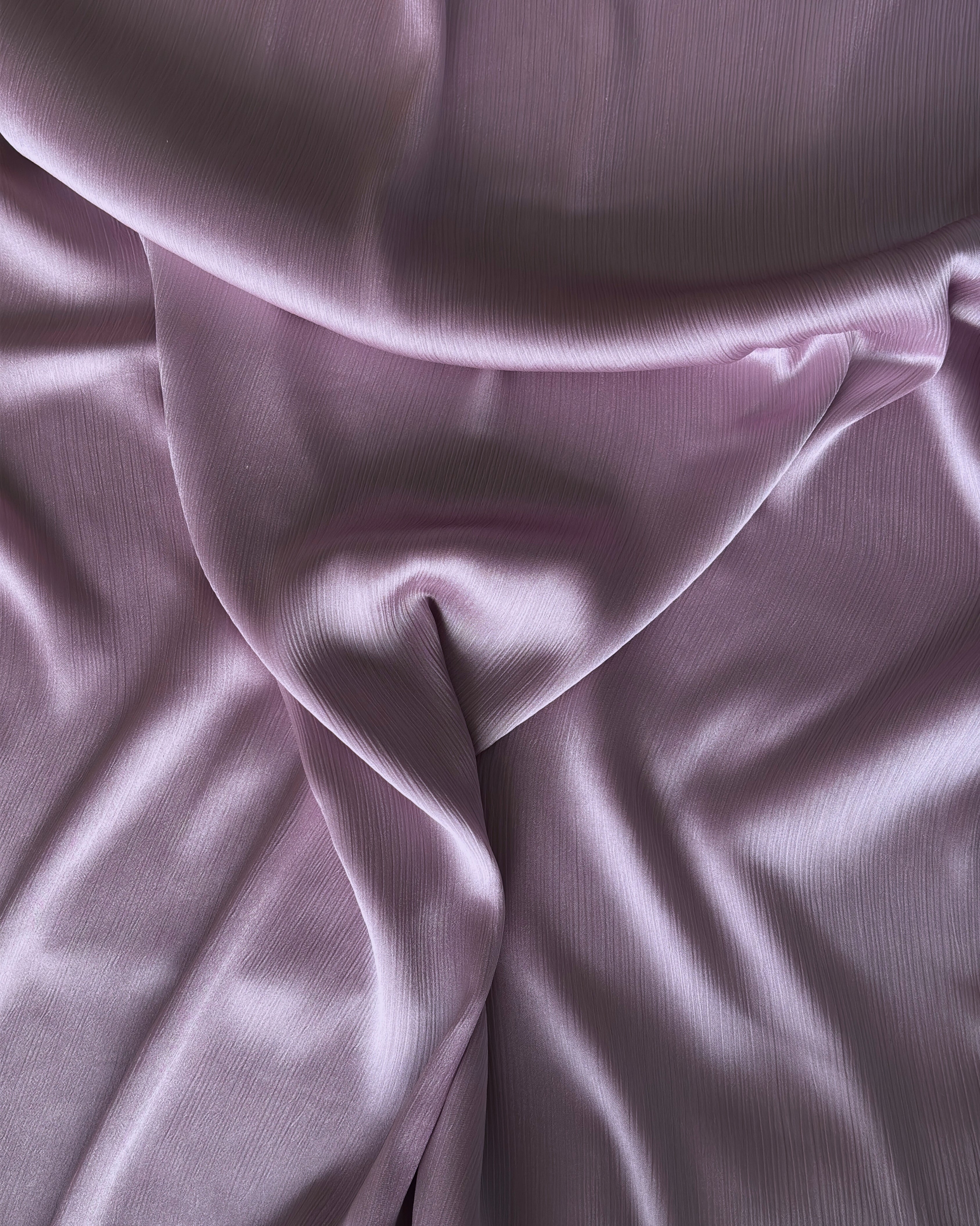 Crinkle Satin Hijab - Lilac Mist