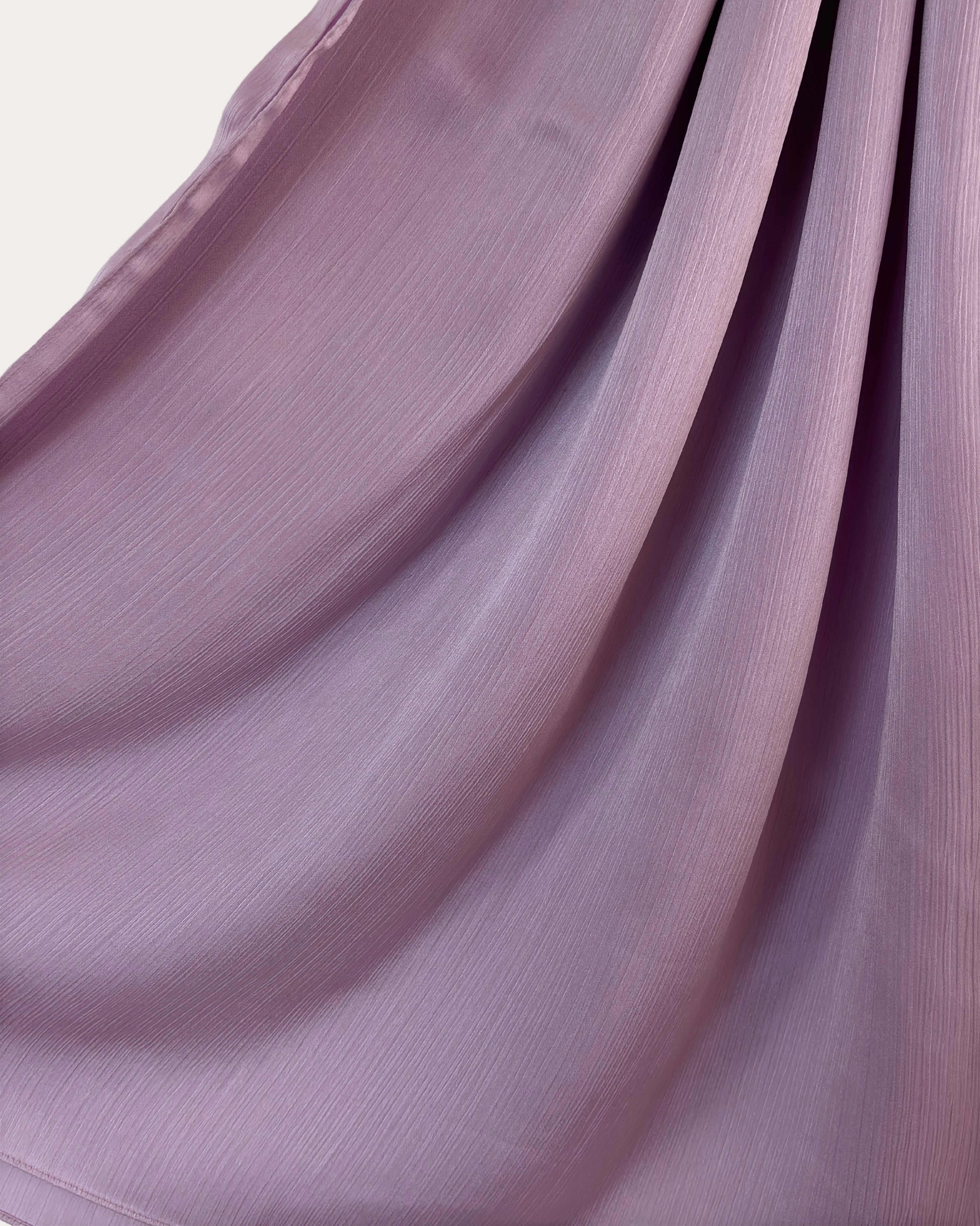 Crinkle Satin Hijab - Lilac Mist