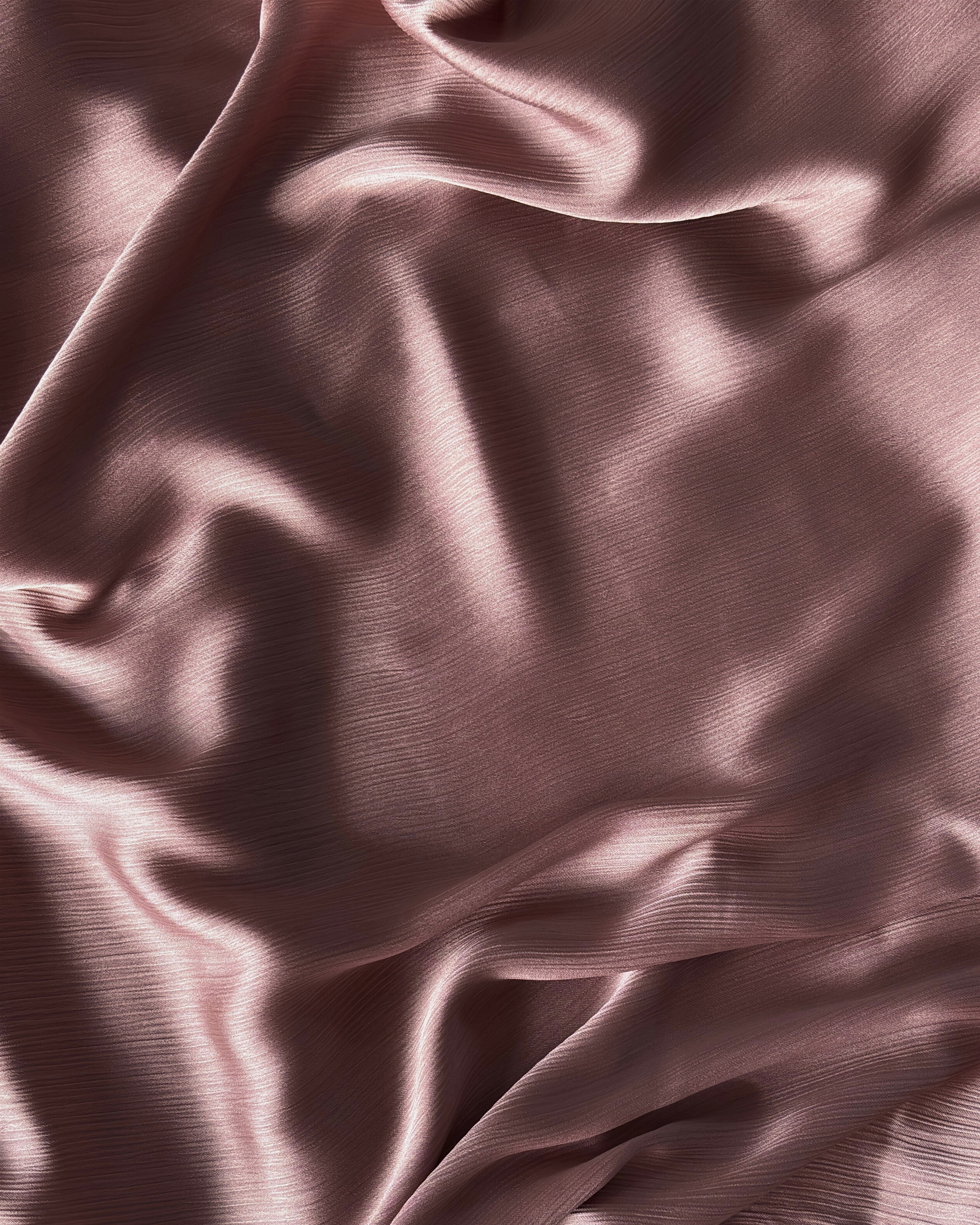 Crinkle Satin Hijab - Muted Rose