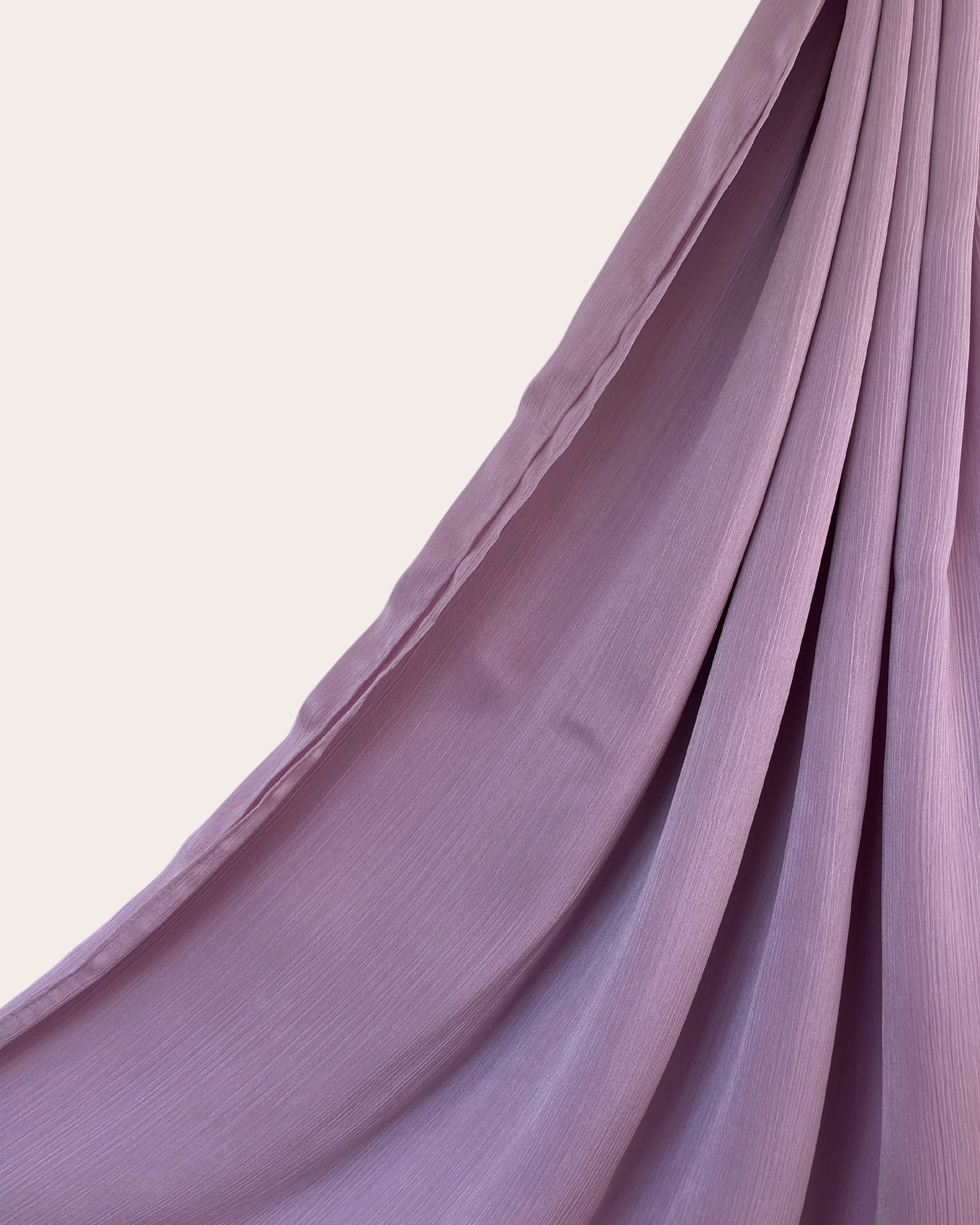 Crinkle Satin Hijab - Lilac Mist