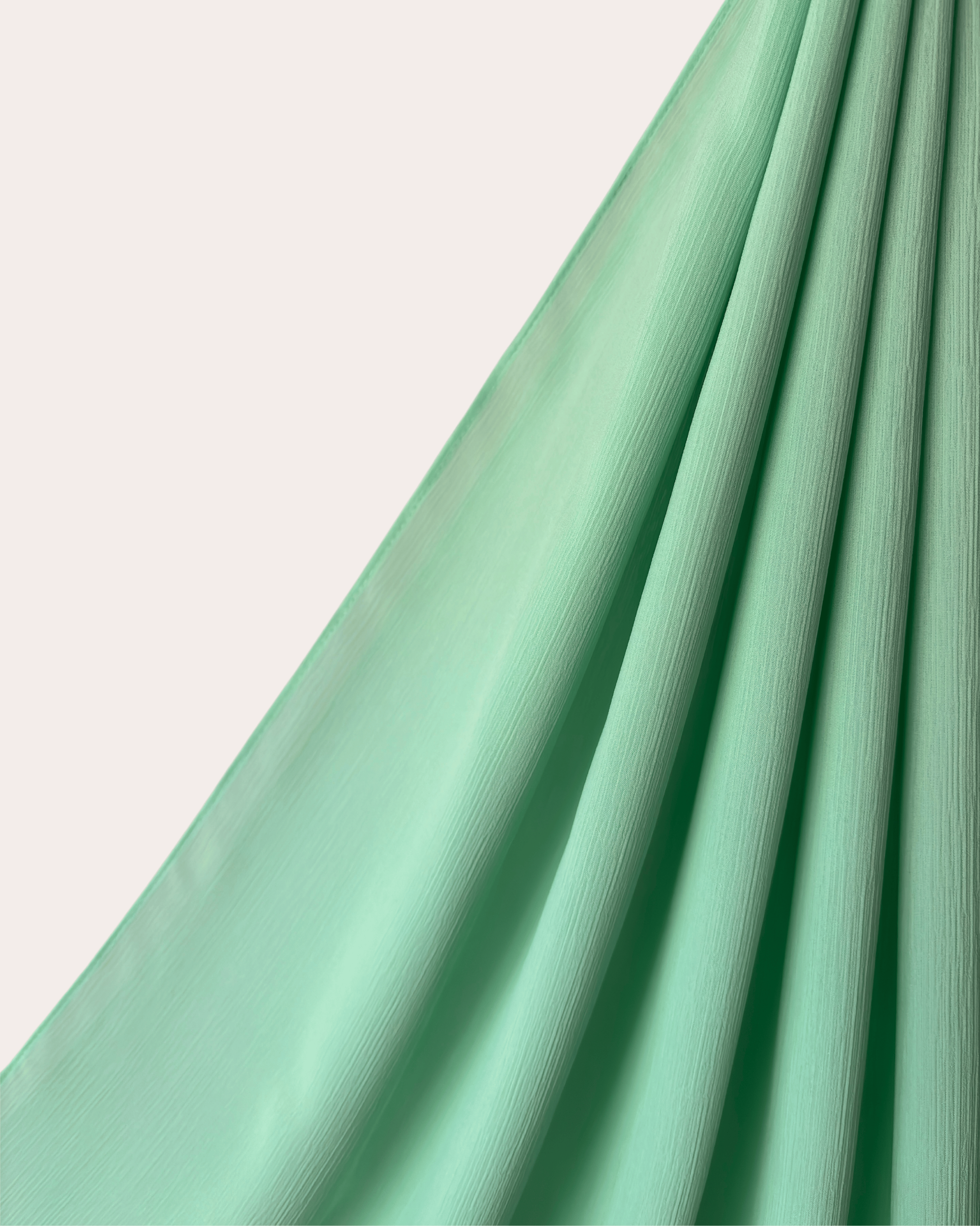 Crinkle Chiffon Hijab - Minty Serenity