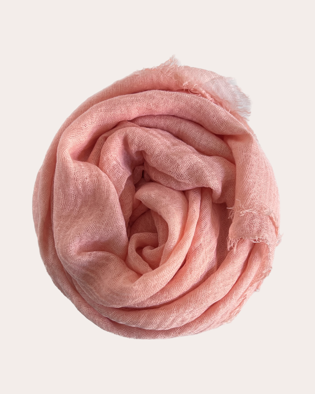 Crinkle Cotton Hijab - Coral Sunset