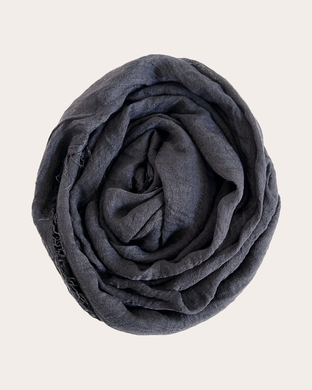 Crinkle Cotton Hijab - Charcoal Gray