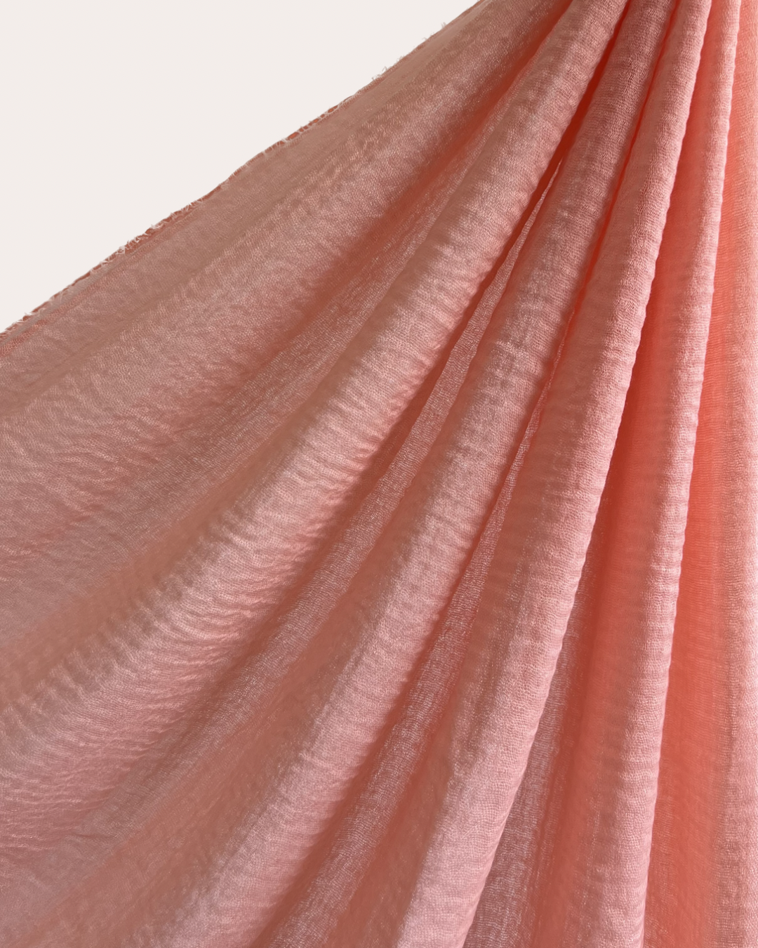 Crinkle Cotton Hijab - Coral Sunset