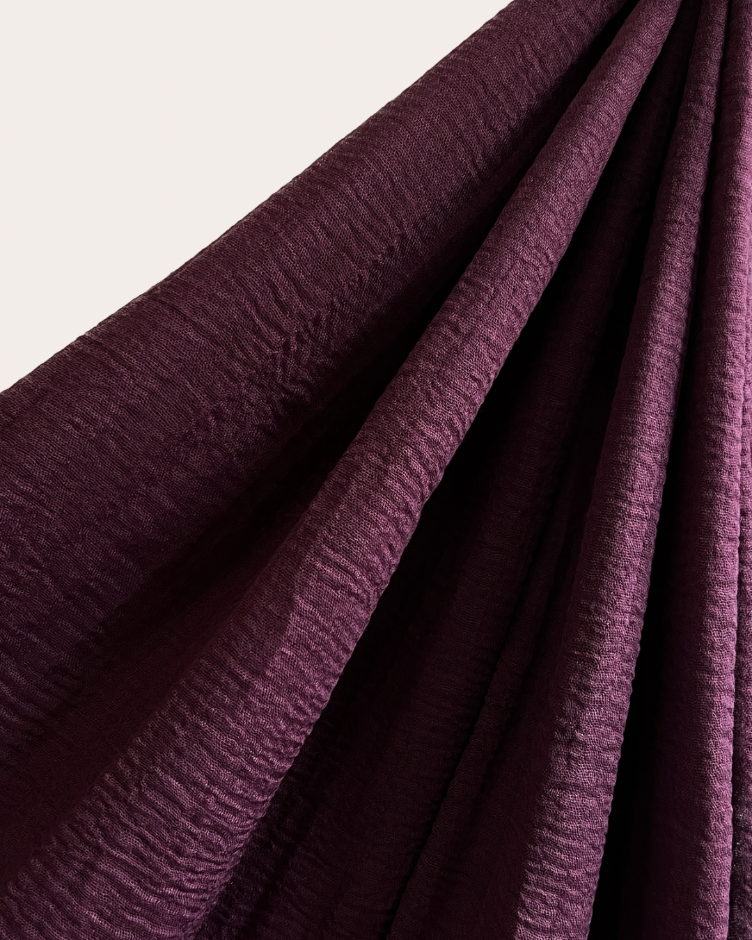 Crinkle Cotton Hijab - Mulberry Crush