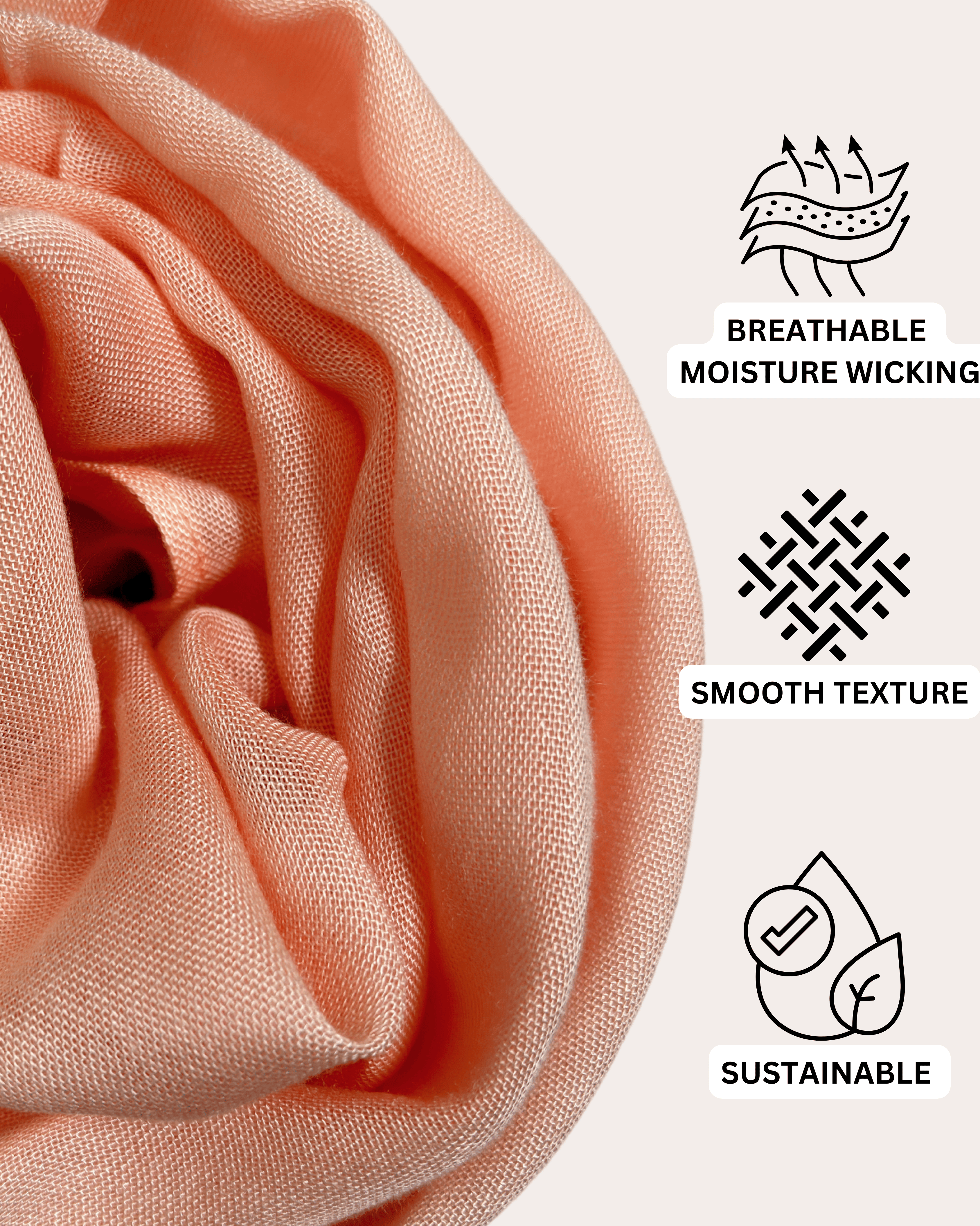 Luxury Modal Hijab - Peachy Beige